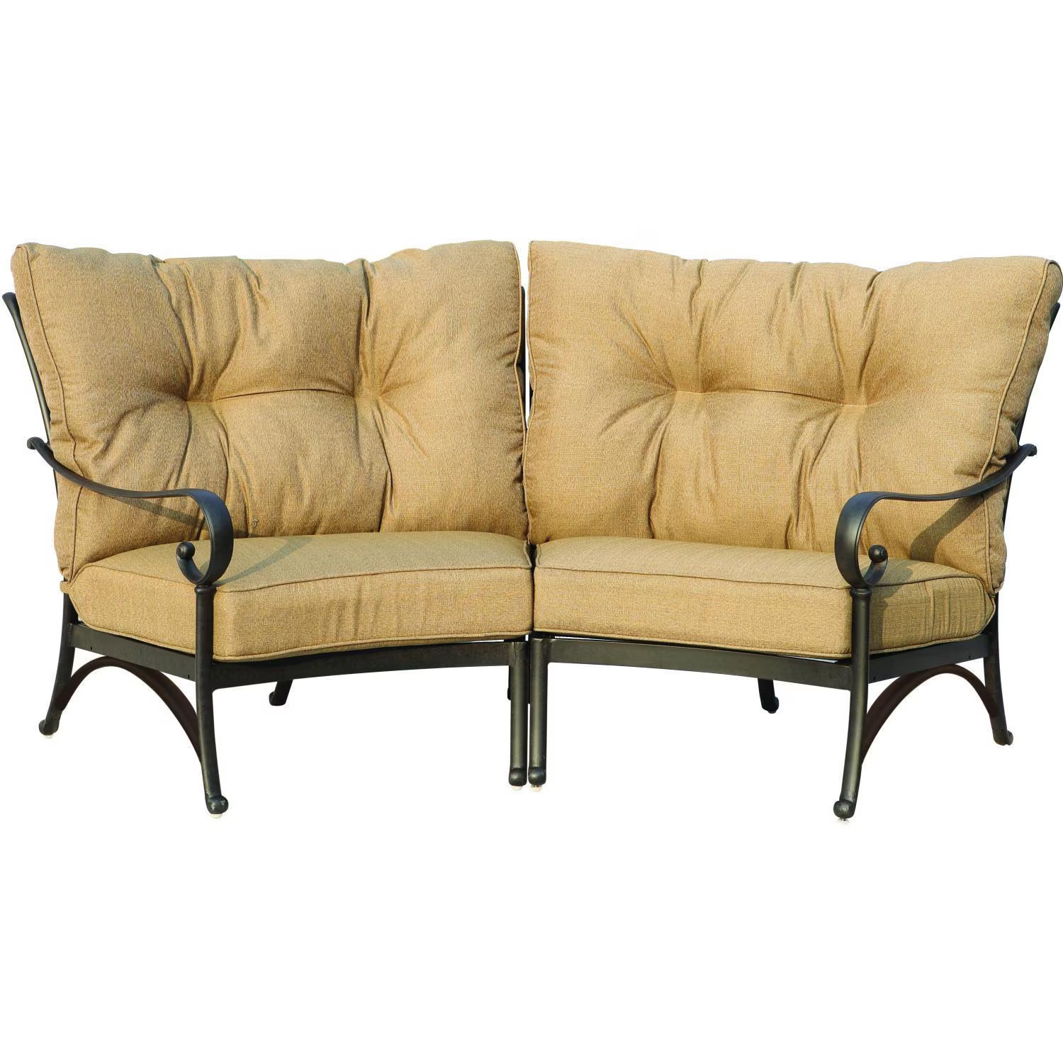 Santa Anita 5 Pc Cast Aluminum Sectional Seating Set 48 X 26-in Series 60 Table