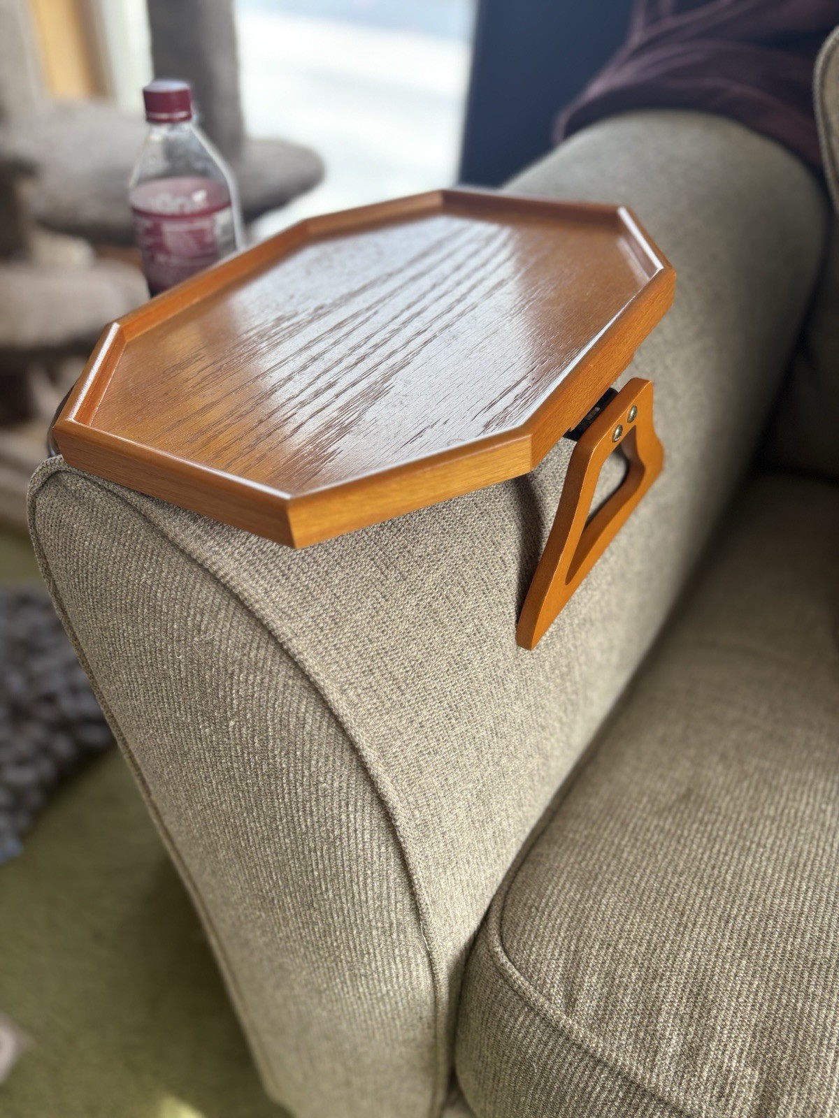 Clip On Table Top For Couch Or Armchair Brown