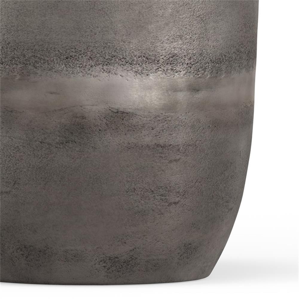 Morris Contemporary 17 inch Wide Metal Accent Table in Antique Silver