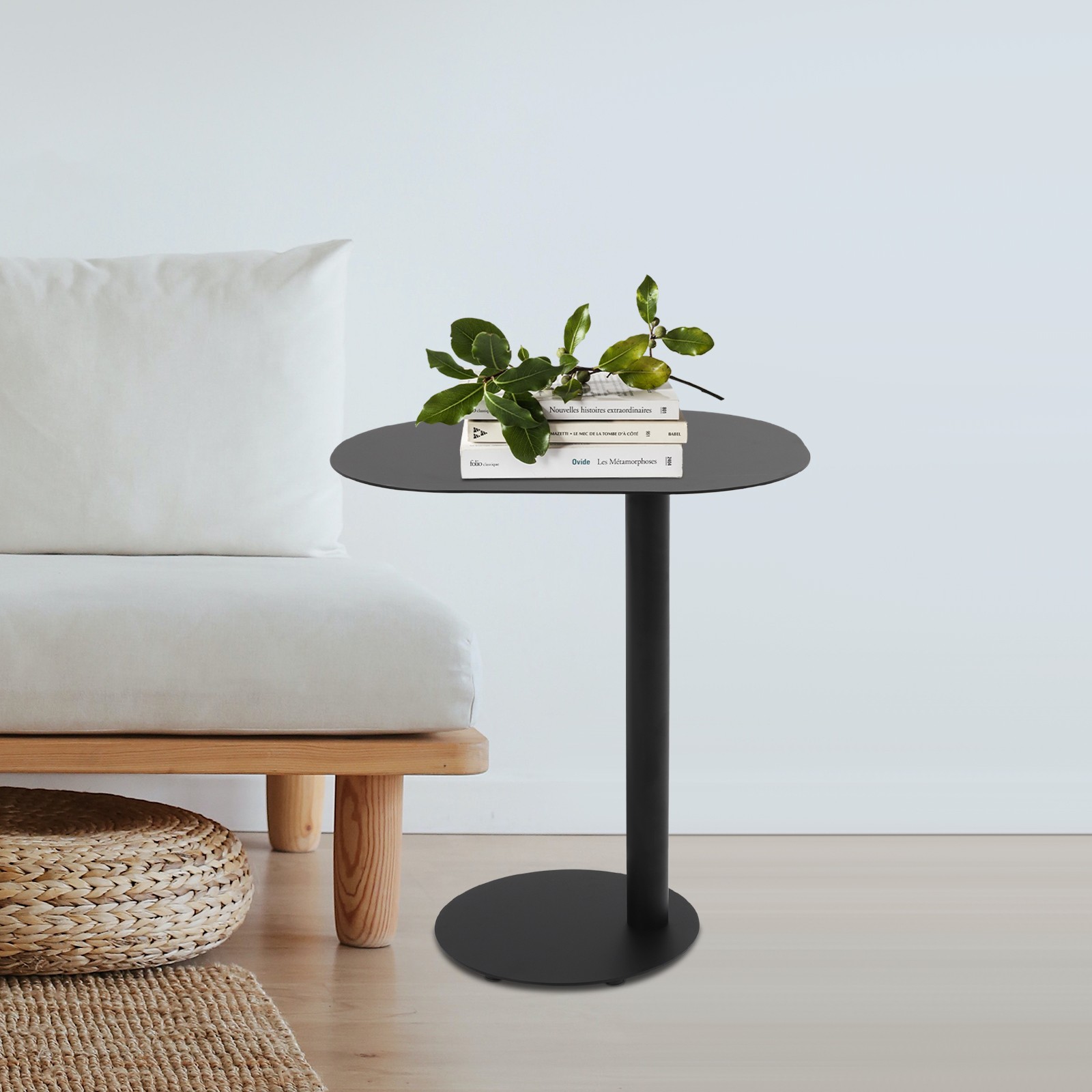 Living Room C-shaped Side Table Bedroom Iron End Table Couch Side Table