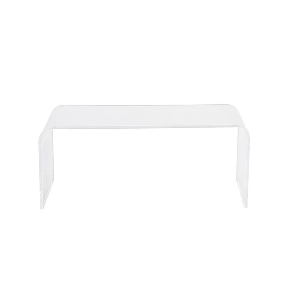 Modern Clear Acrylic Coffee Table (16” H X 39” L X 16” )
