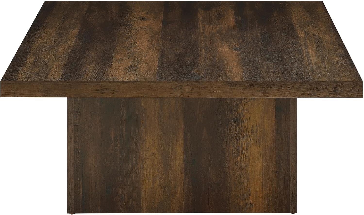 Coaster Home Furnishings Devar Wood Square Coffee Table W/ Pedestal Base