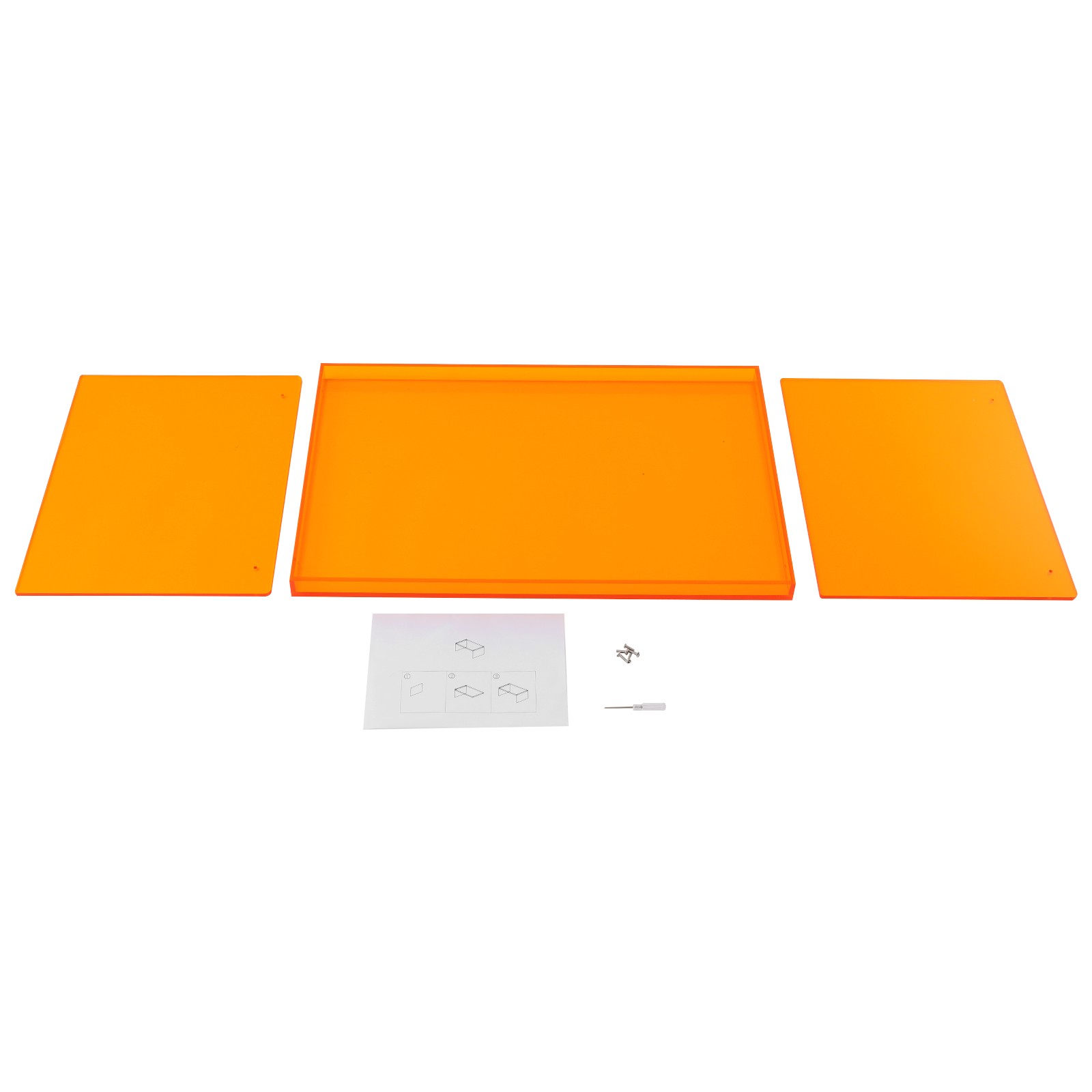 50kg Load Orange Indoor Laptop Desk 80*50*40cm Coffee Table Modern Acrylic Table