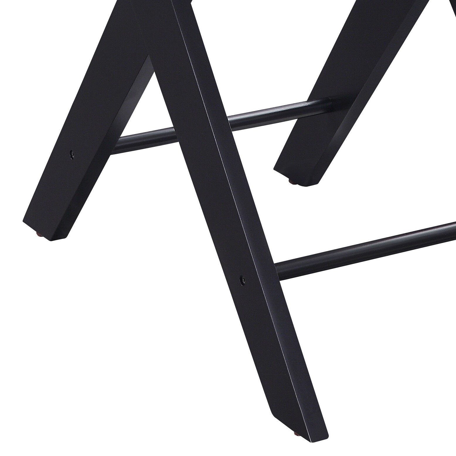 White & Black Accent Table with USB Port & Drawer, 24″H