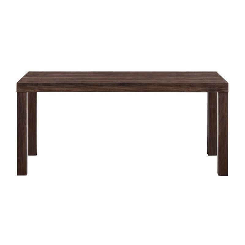 Minimalist Coffee Table Indoor Storage Sturdy PVC Hollow Core Walnut Finish New