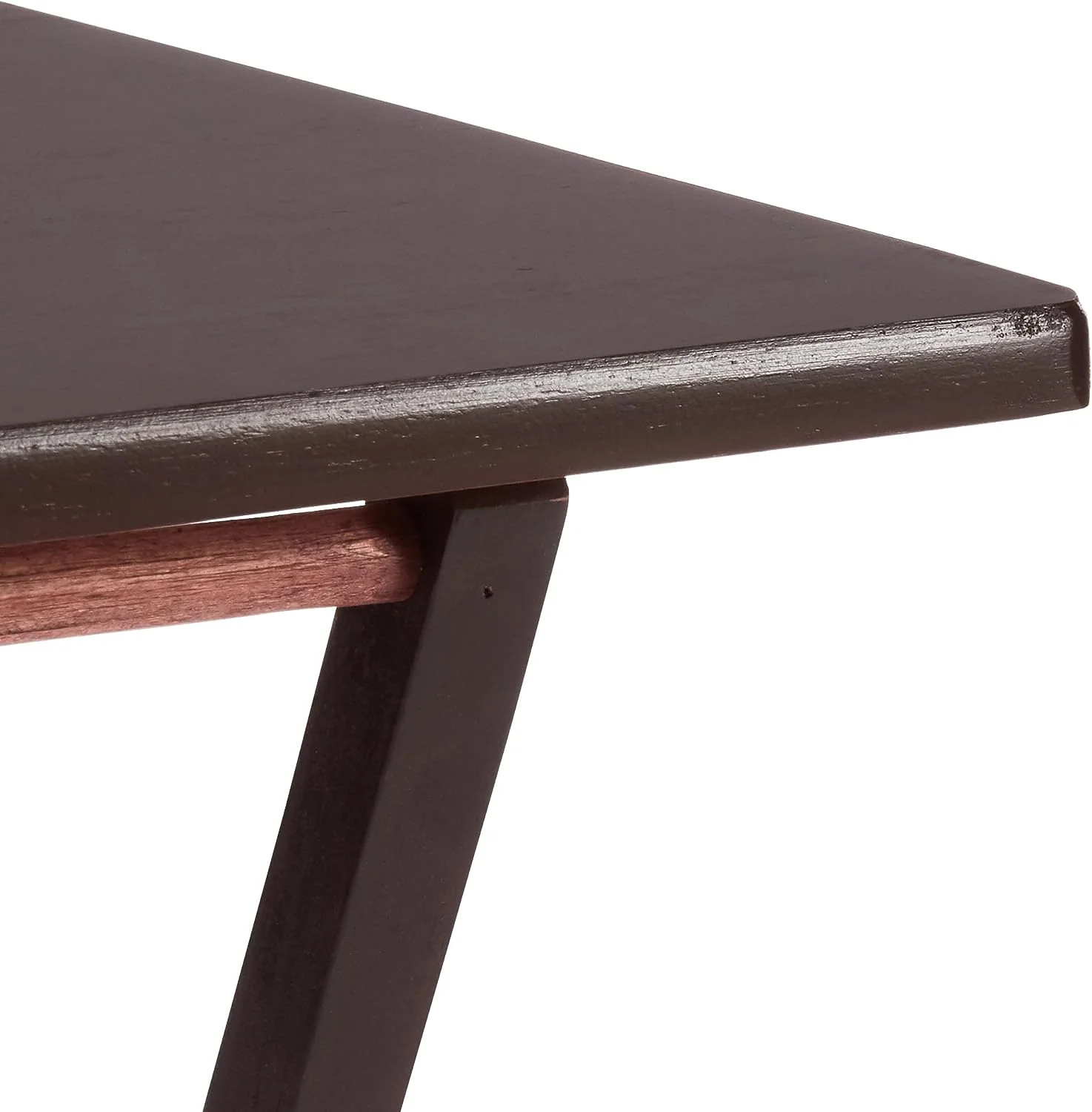 Rubberwood Folding TV Tray Table, Walnut (Set of 2)