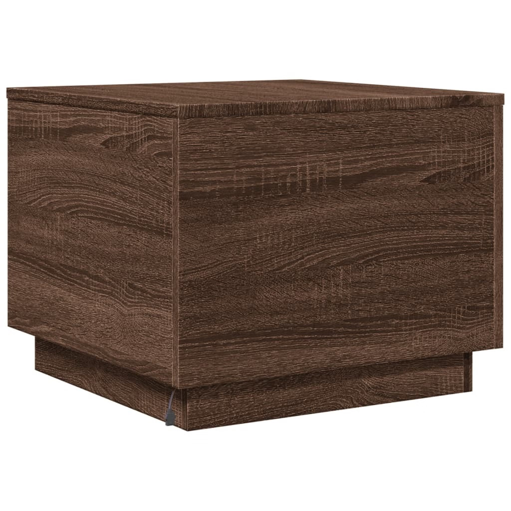 Coffee Table Brown Oak Engineered wood 19.7×19.7×15.7 in