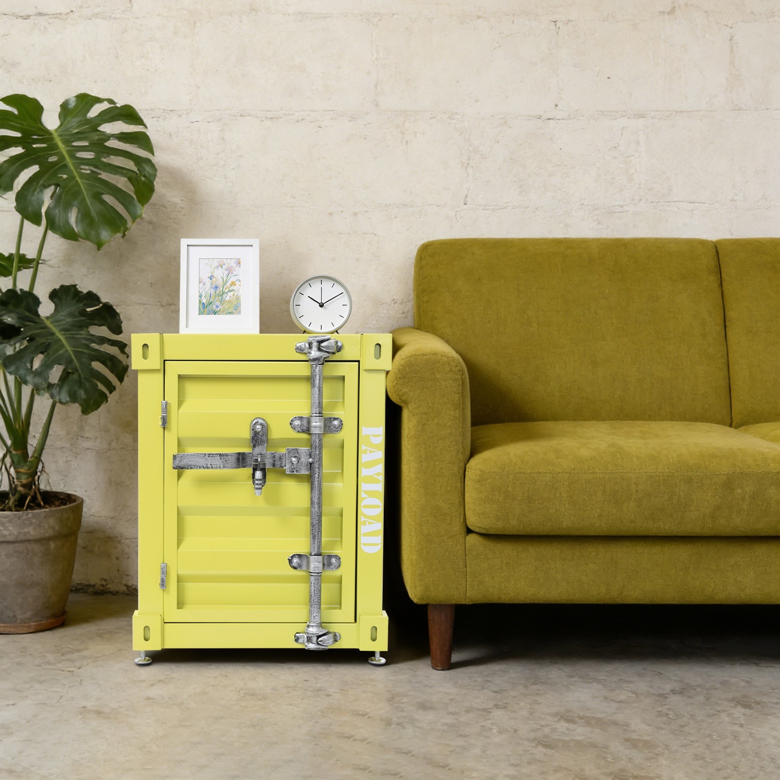 Industrial Metal Bedside Table Container Side Table Container Style Locker