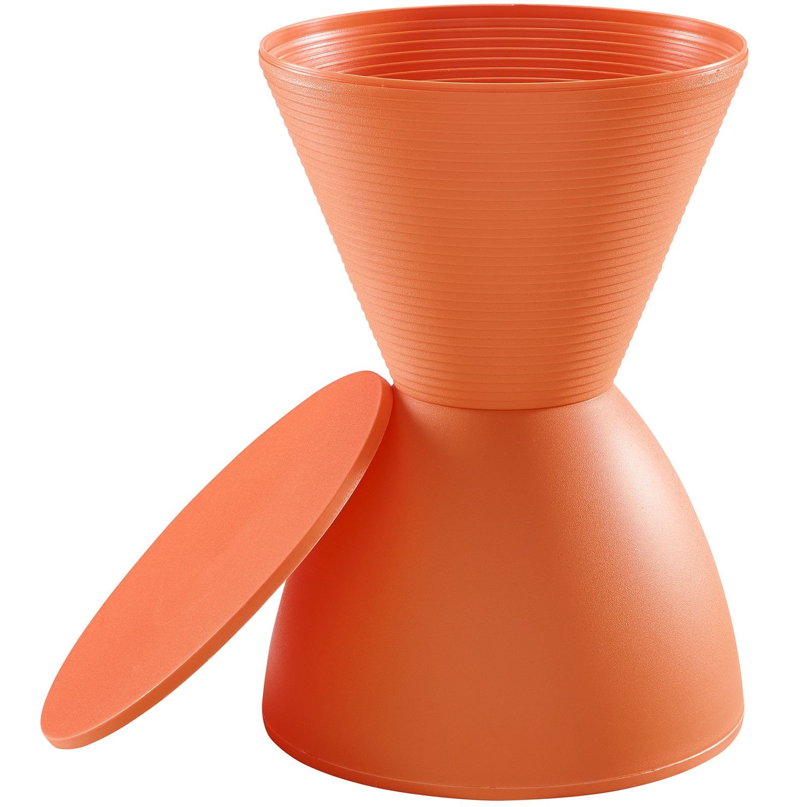 Hawthorne Collections 17″ Storage Stool in Orange