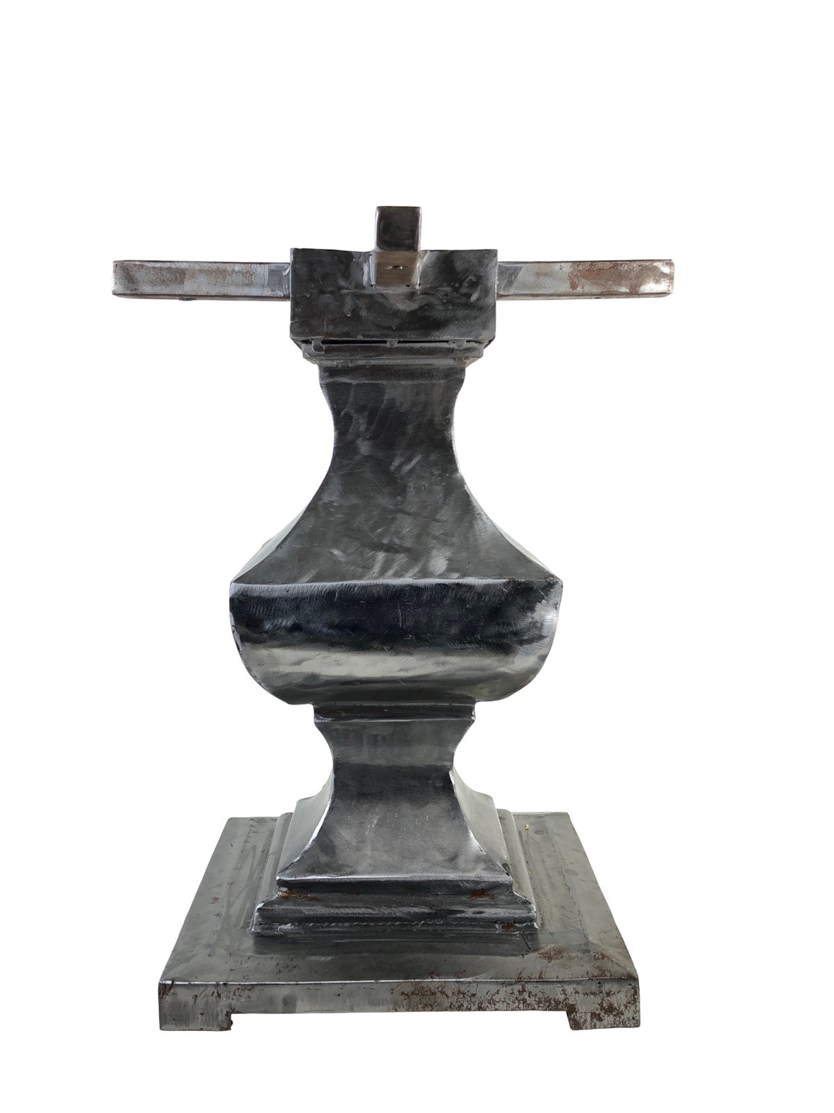 Metal Base Marble Top Pedestal Table Simple NO Top 20 x 20 x 20″