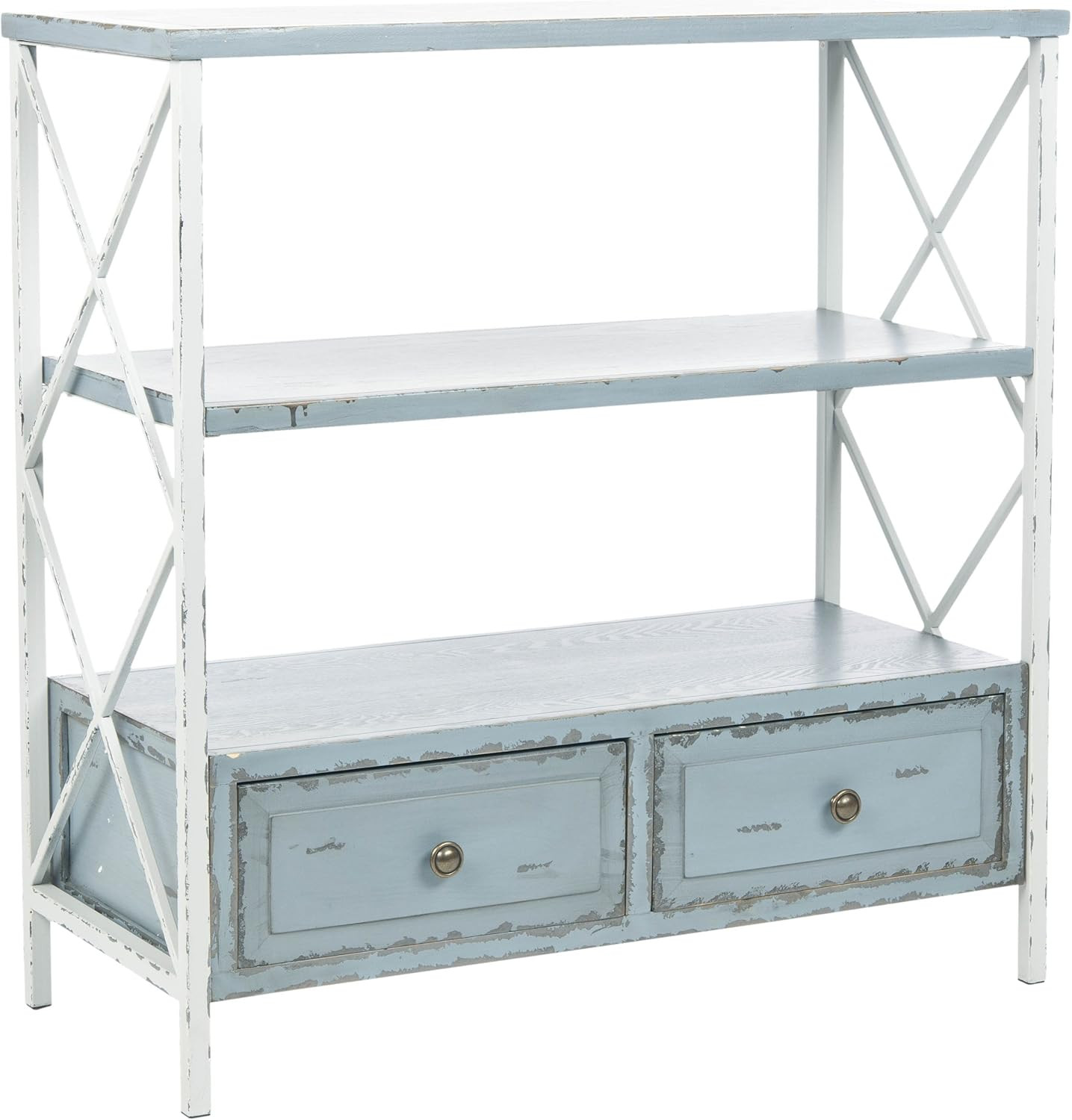 Chandra Pale Blue & White Smoke Console Table – American Homes Collection