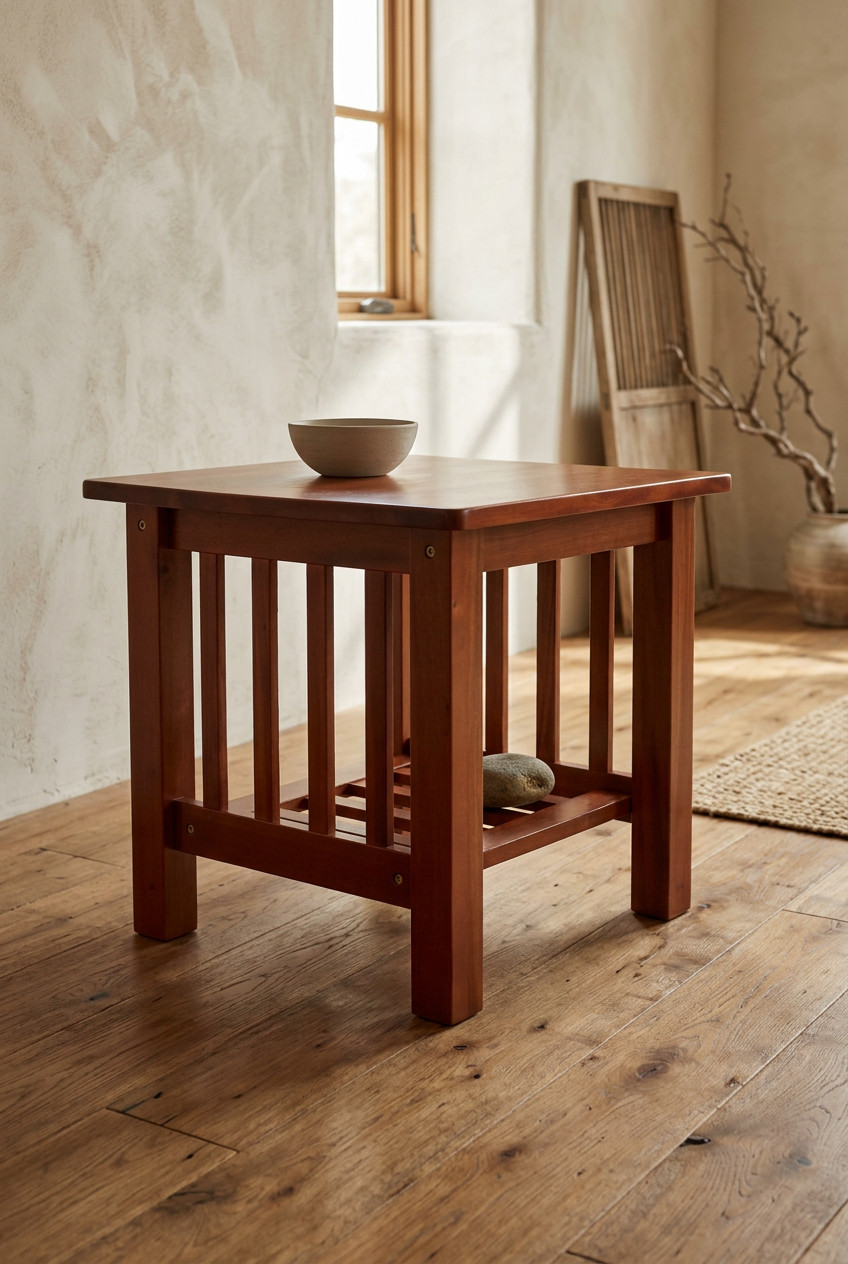 Solid Wood Hardwood End table 20.5″H (3 COLORS AVAILABLE)