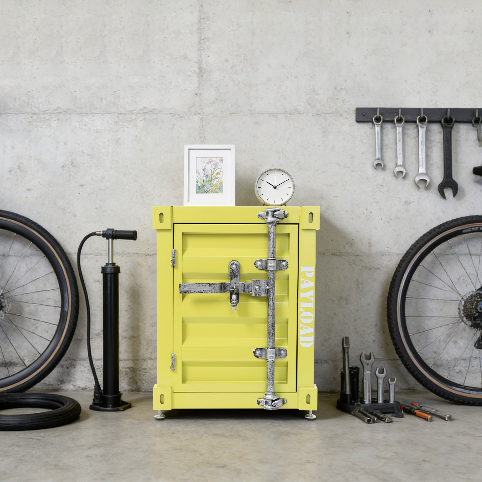 Industrial Tinplate Bedside Table Container Max 90kg Side Table Container Locker