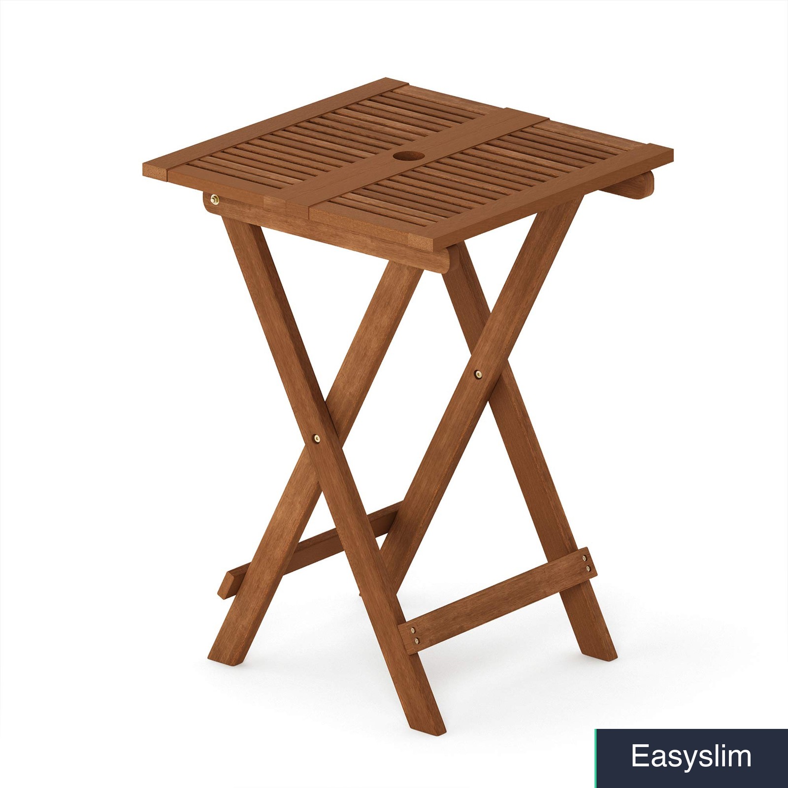 Outdoor Folding Table Red Meranti Hardwood Teak Oil 20.1×28.5 Inch