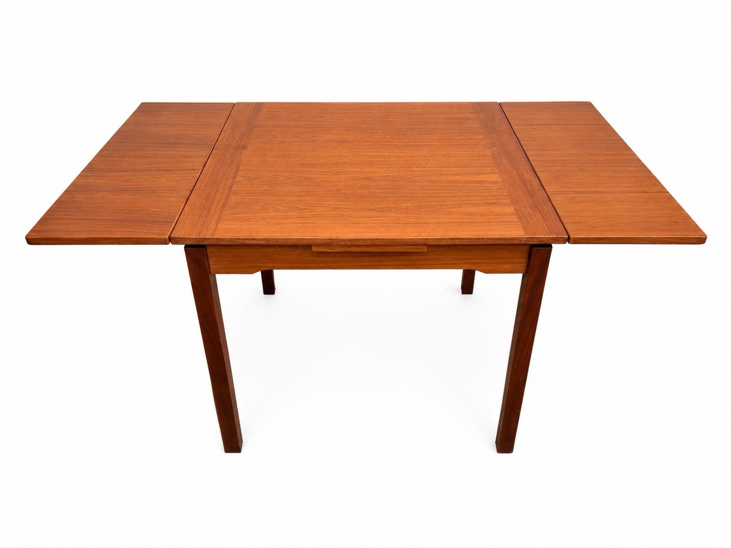 Vintage MCM Danish Modern Teak 34” Extension Dining Table Square Card Mahjong