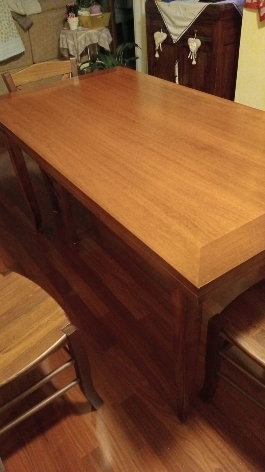 Extendable Rectangular Table Arte Povera Bassano Finish Sabre Legs