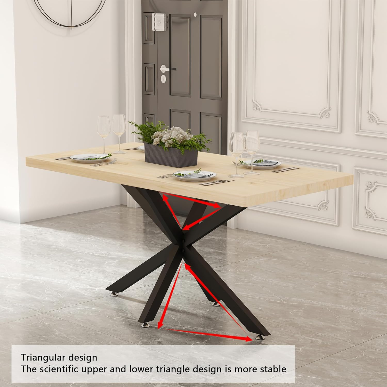 30 Inch Modern Table Base Metal Dinning Table Legs with Suction Cups, Heavy Duty