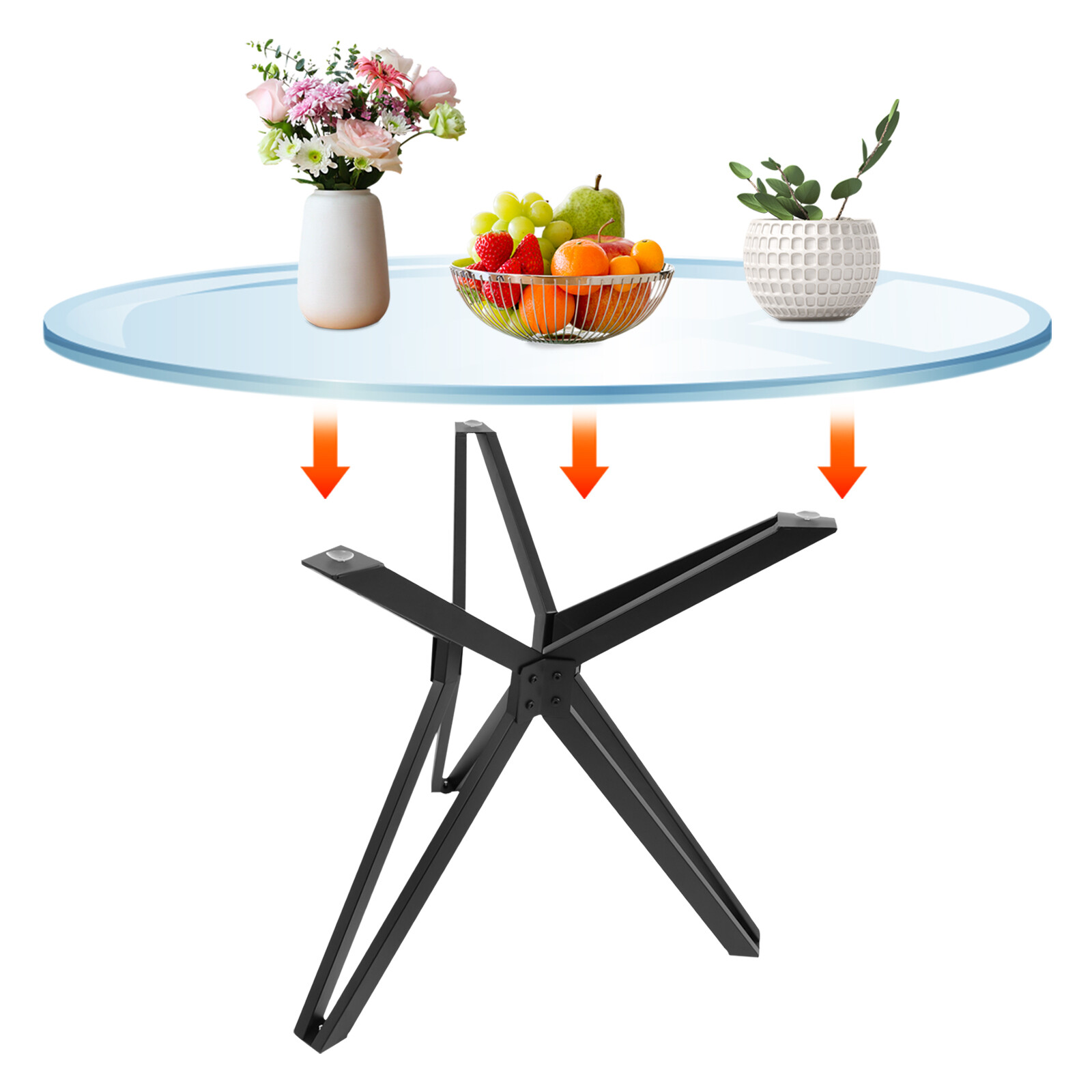 Modern Table Base Pedestal Dinning Table Legs with Suction Cups Free Standing US