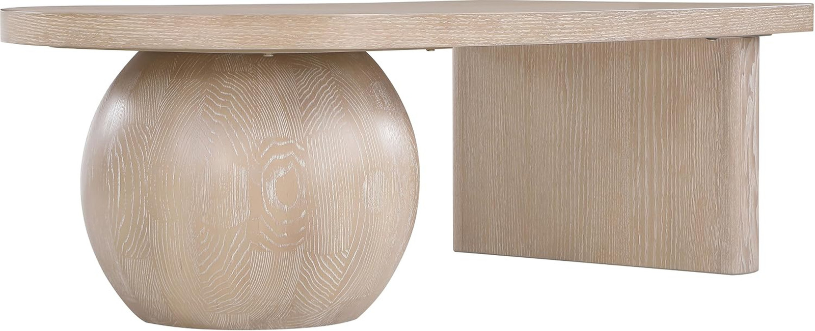 Art Deco Coffee Table – Meridian Furniture Solum Collection, Natural Finish 52″