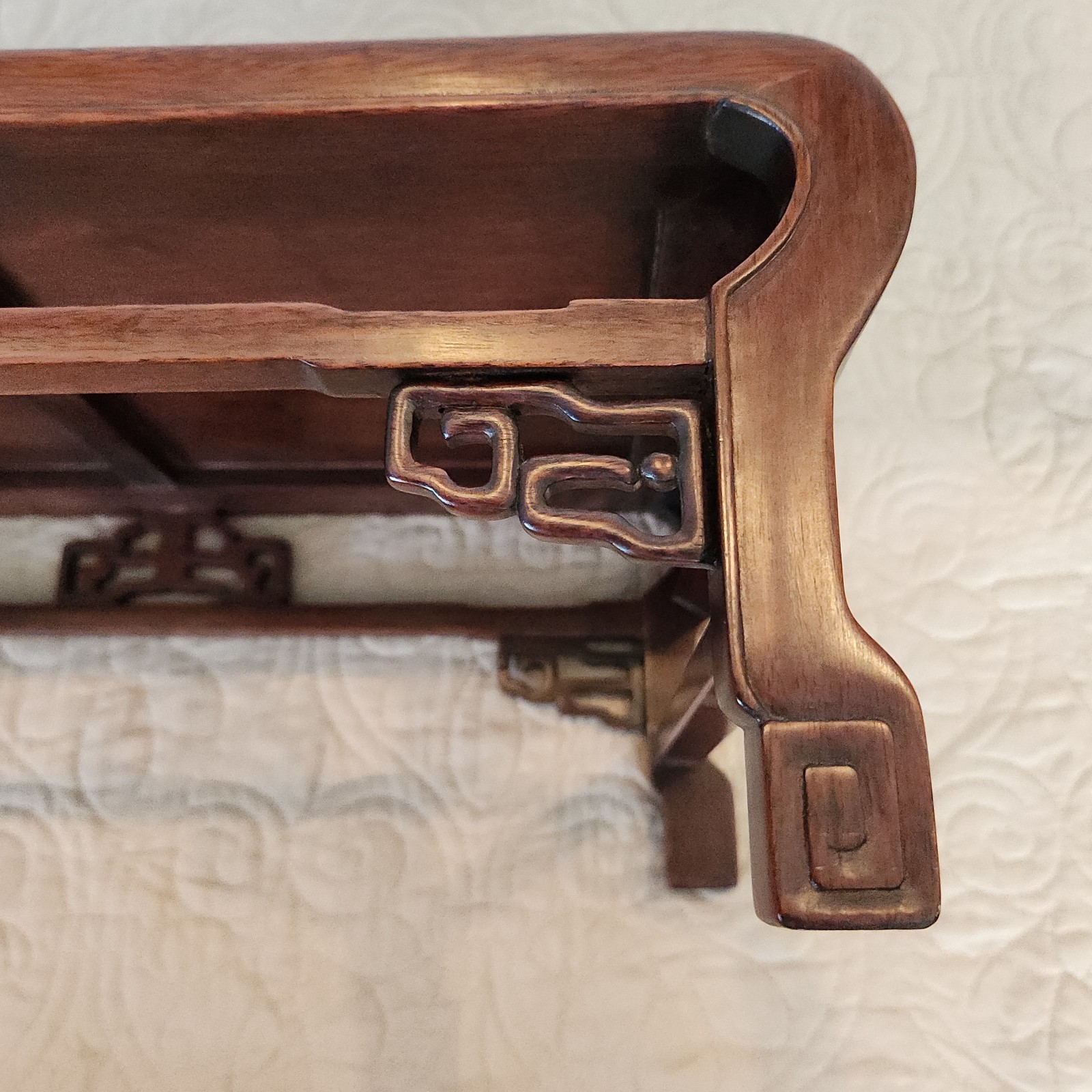 MCM Asian ROSEWOOD Rectangular Table Shrine Alter Bonsai Chestnut Brown 16.75″