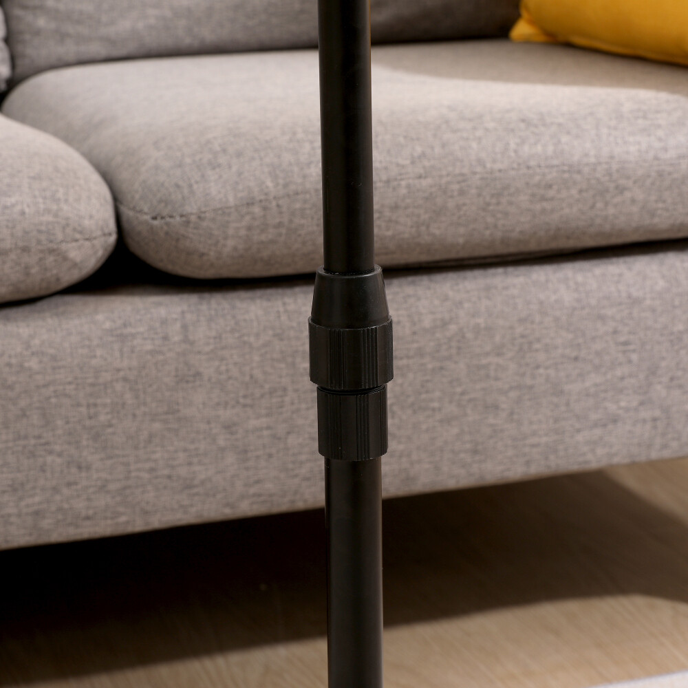 C-Shaped End Table for Couch Arm Side Table with 360° Rotating Height Adjustable