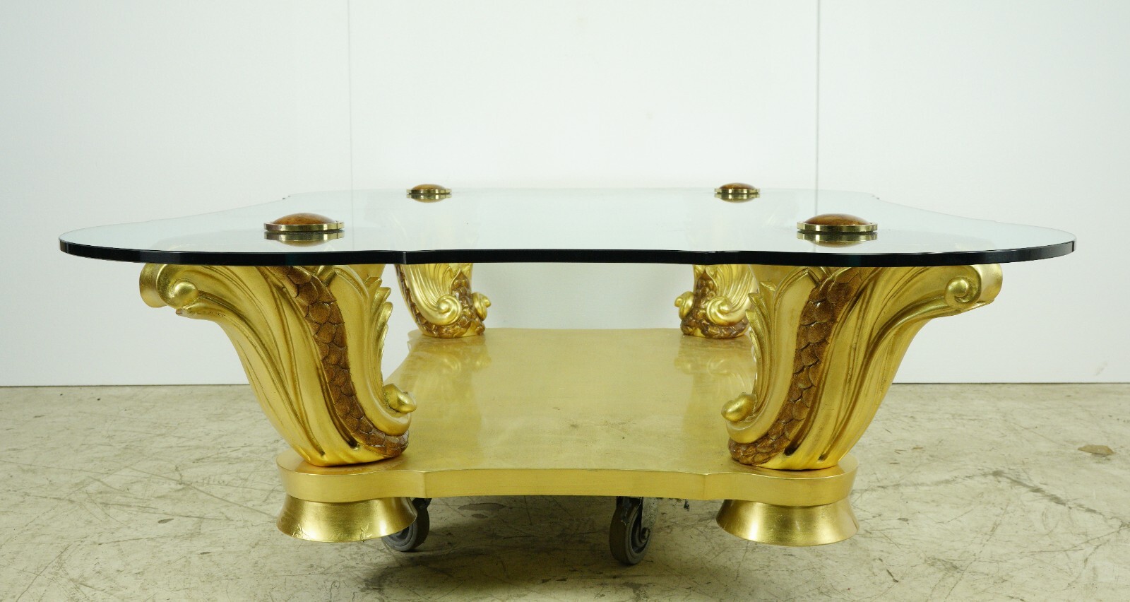 Art Deco Colombostile Il Gusto Dei Principi Glass Top Gold Coffee Table