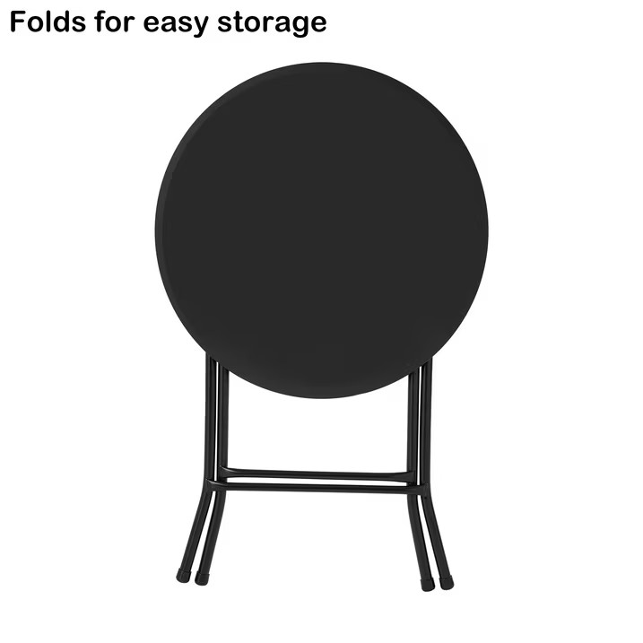 Mainstays 24 inch Round Folding Bistro Table, Black