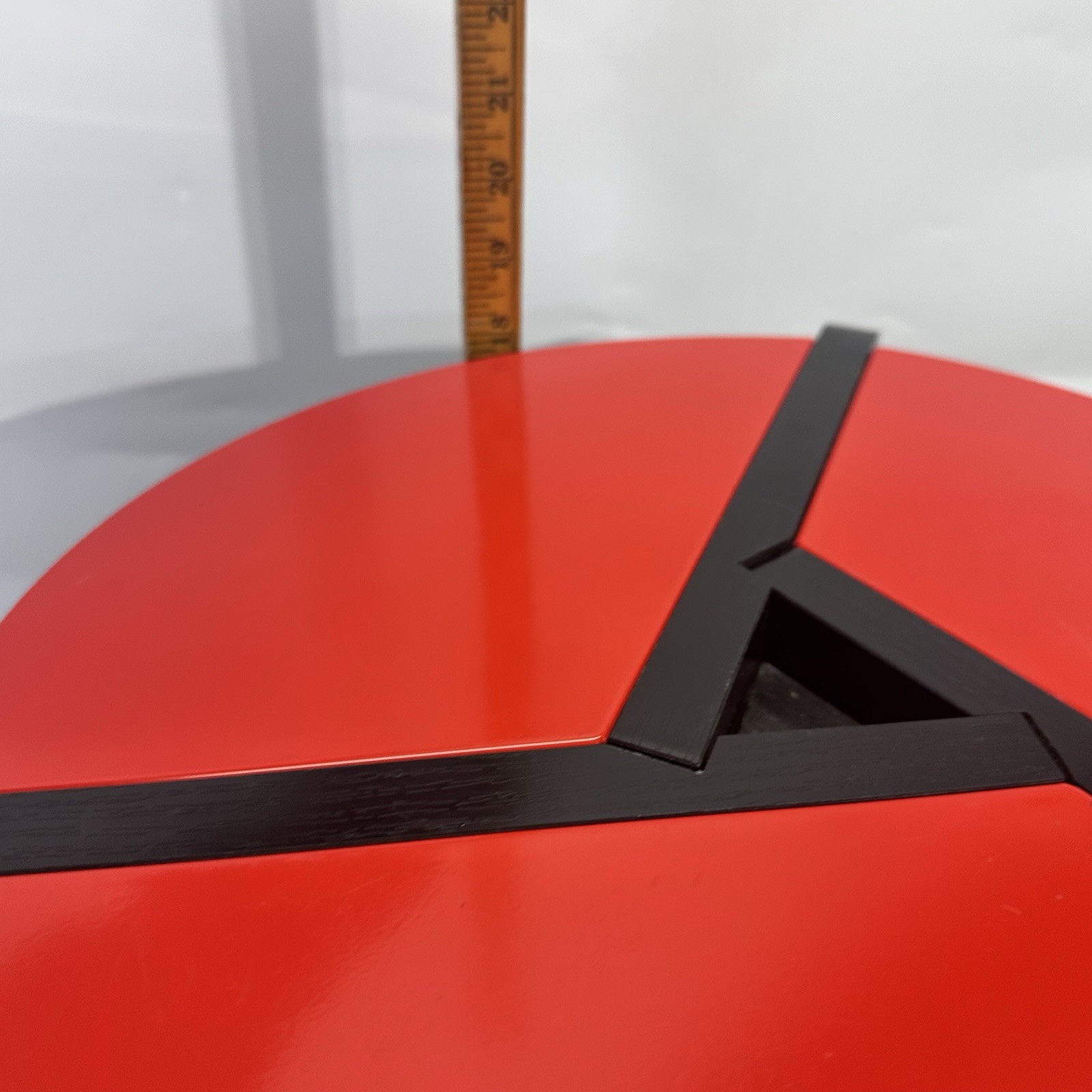 Postmodern Italian Style Accent Table Red Black Memphis Modern Geometric Table