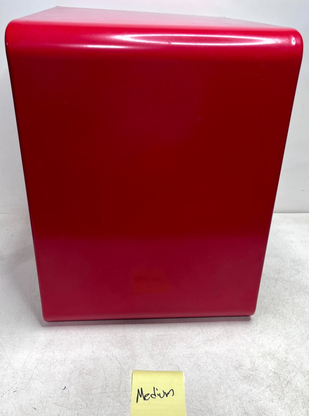 Vintage Amisco Red Nesting Tables Set of 3 Large Metal Made in Canada