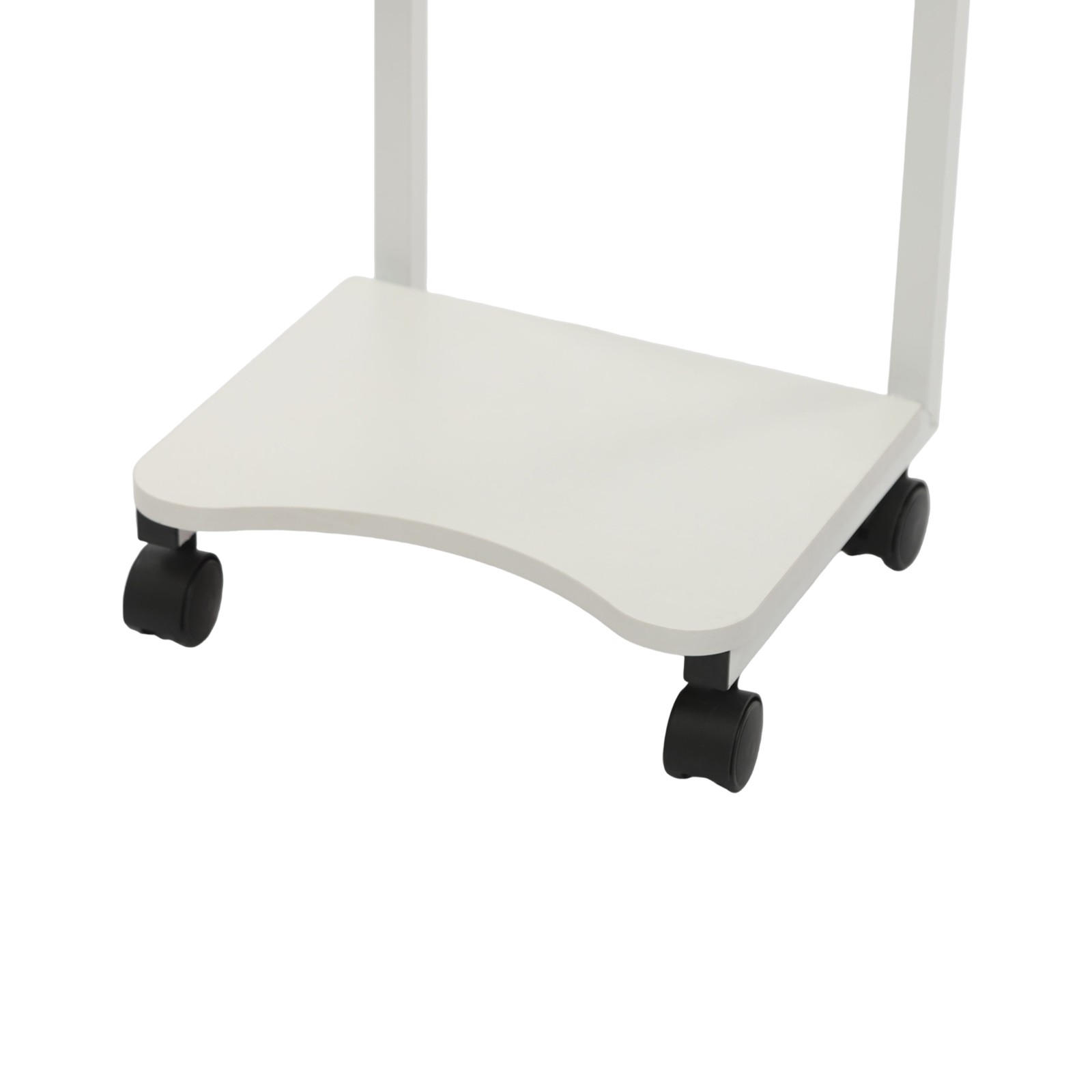 C Shaped Side Table w/ Wheels End Table for Small Space C Table for Couch Sofa