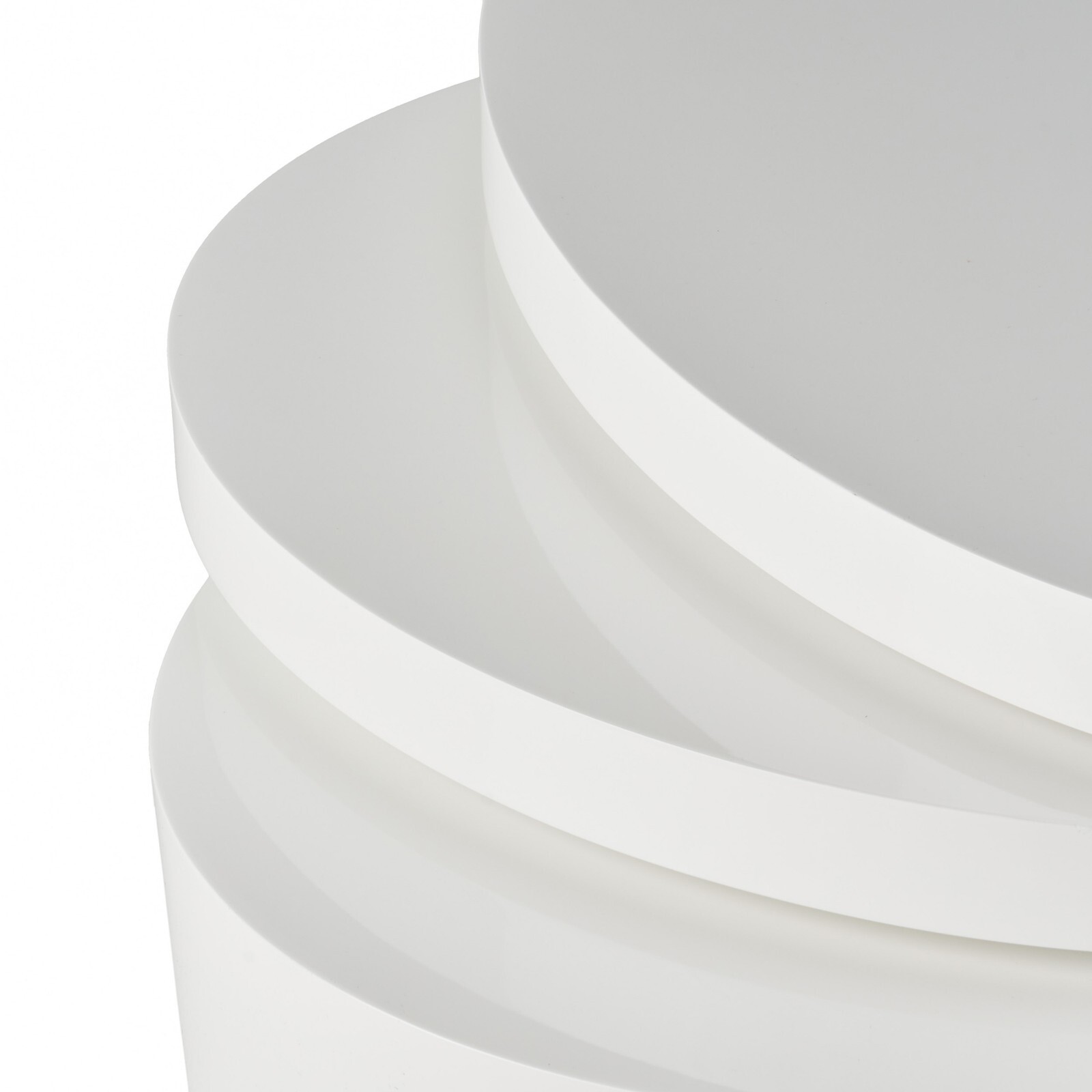 Modern Small Oval Rotatable Coffee Table, Glossy White