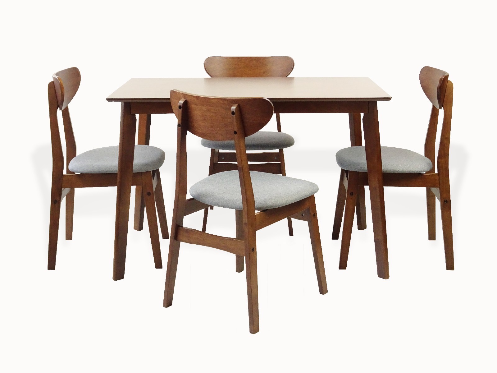 Modern Dining Yumiko Rectangular Table Kitchen Wood Medium Brown