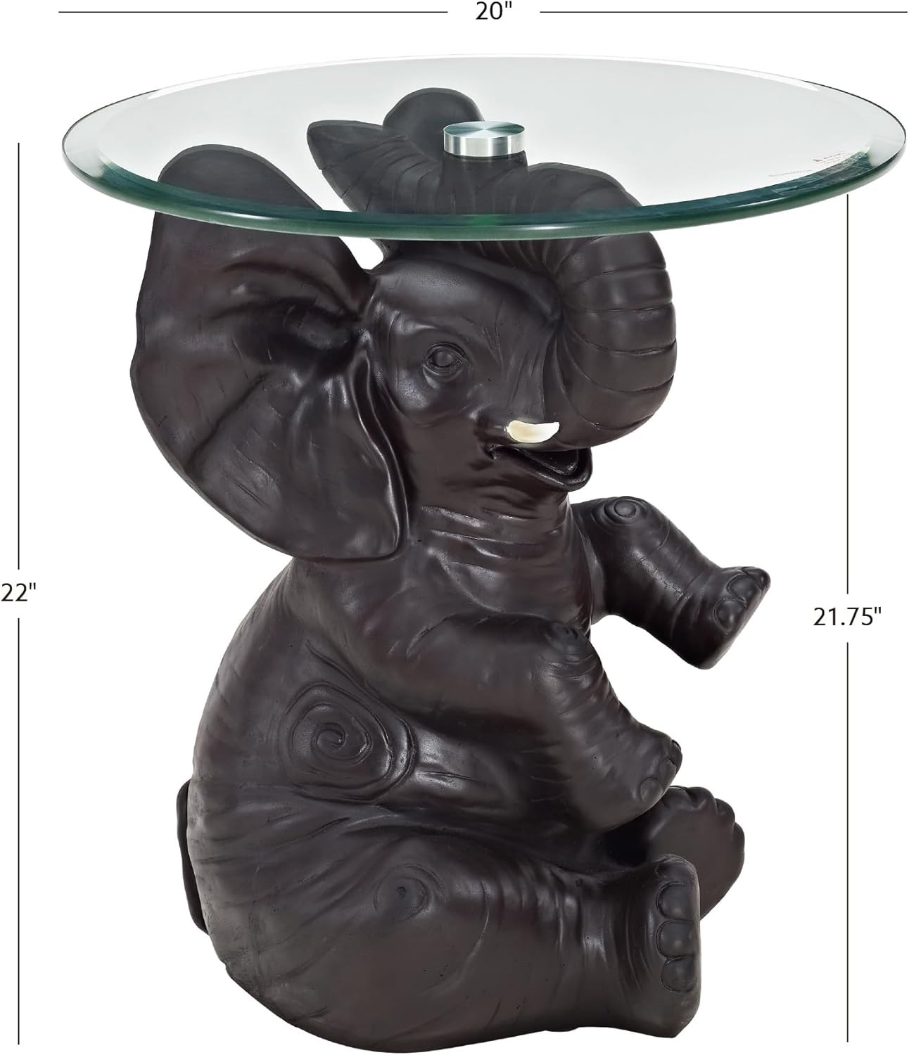 Pach Elephant Gray Side Accent Table for Stylish Home Decor