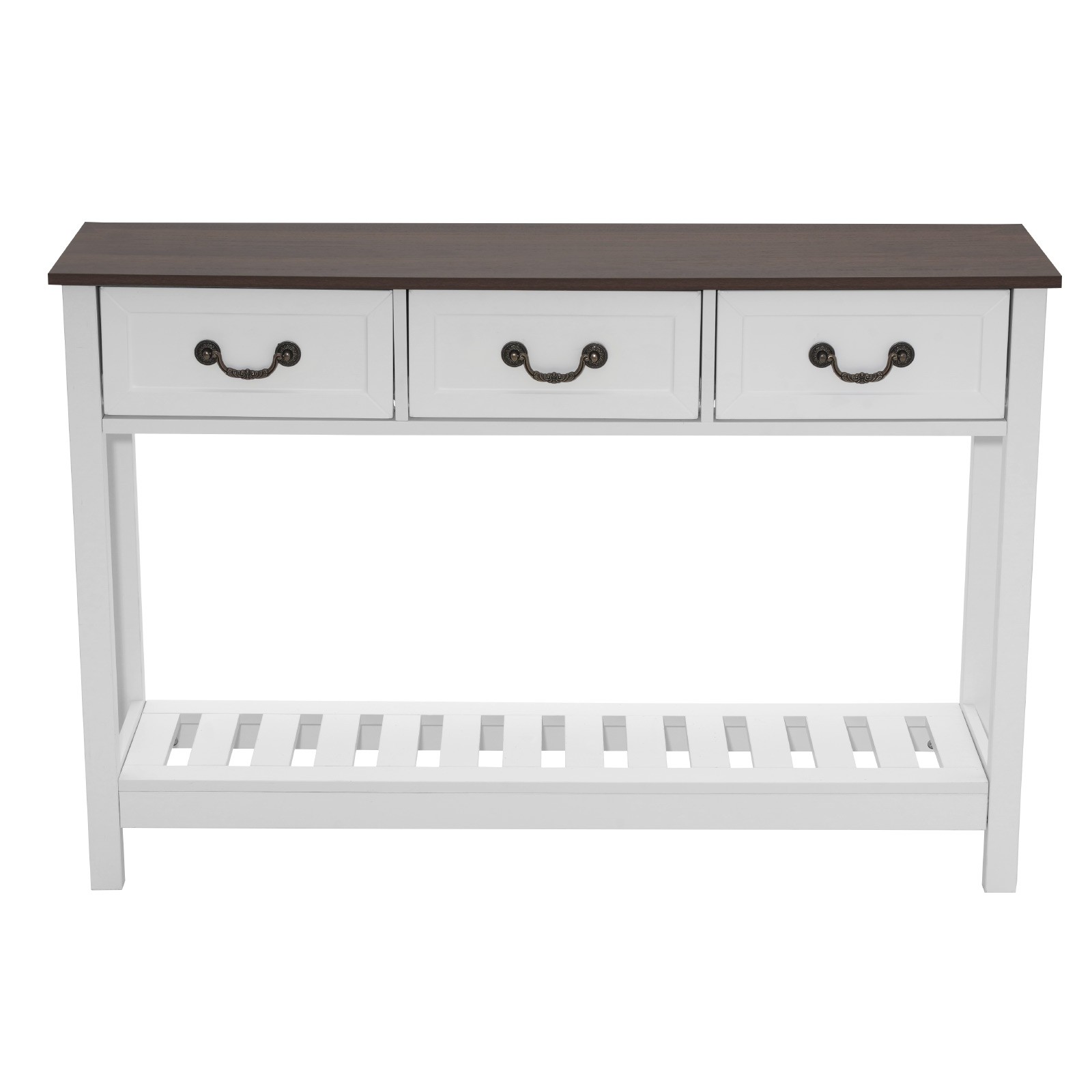 Uimoso 47″ Console Table with Drawers Rustic Sofa Desk Entryway Hall Side Stand