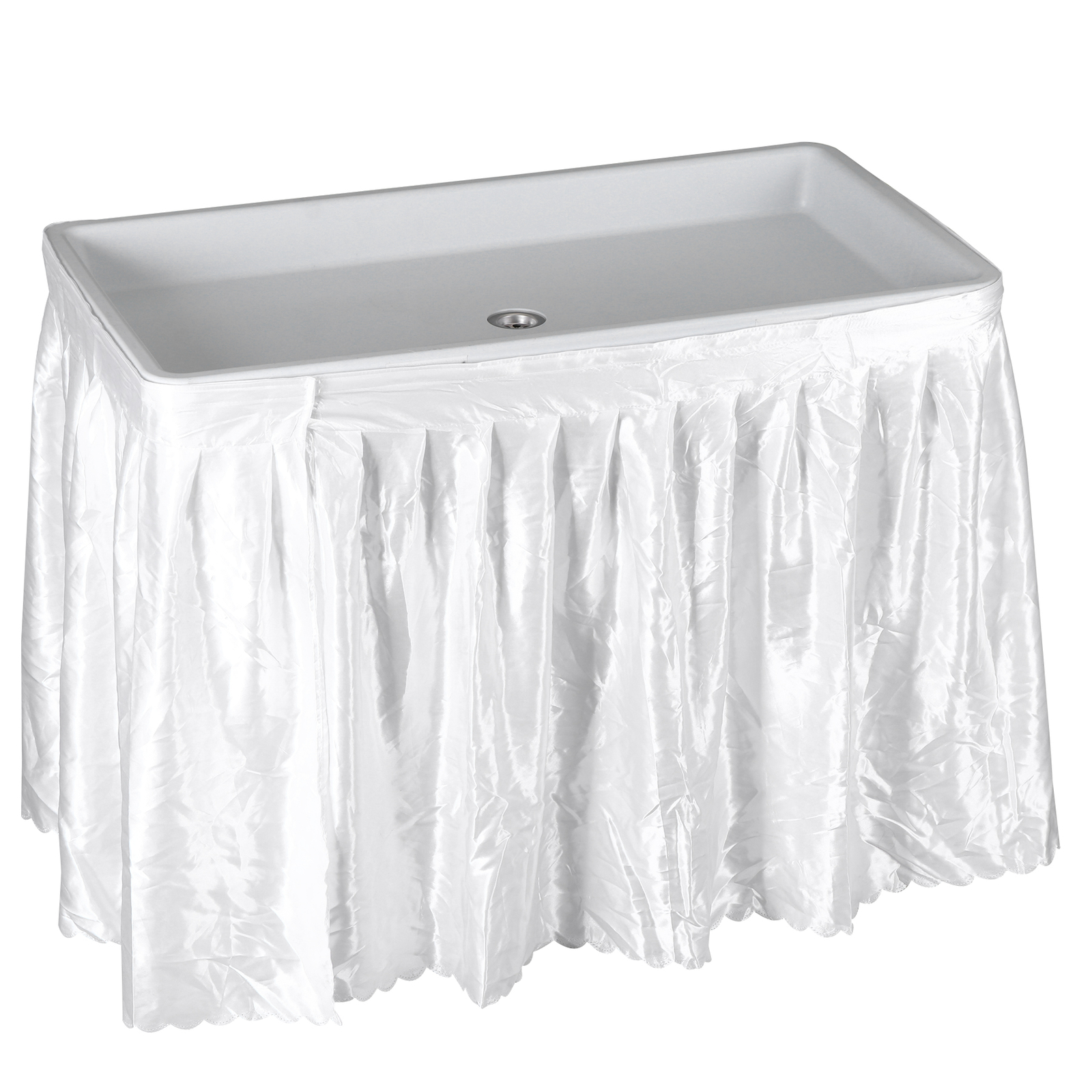 Ice Cooler Table Foldable Outdoor Party Camping Table with Detachable Skirt