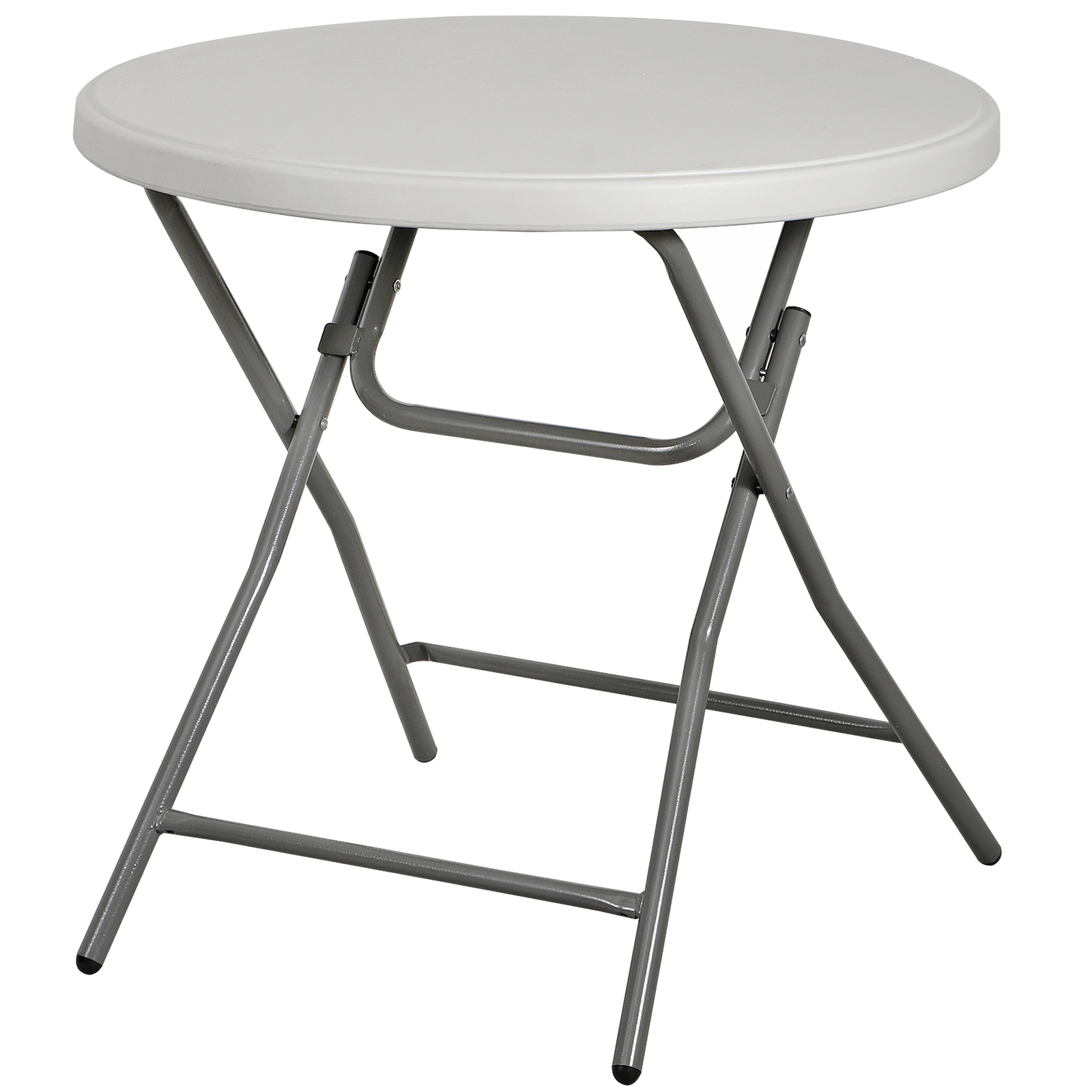 32″ Folding Table Round Plastic Cafe Dining Card Table In/Outdoor Party White