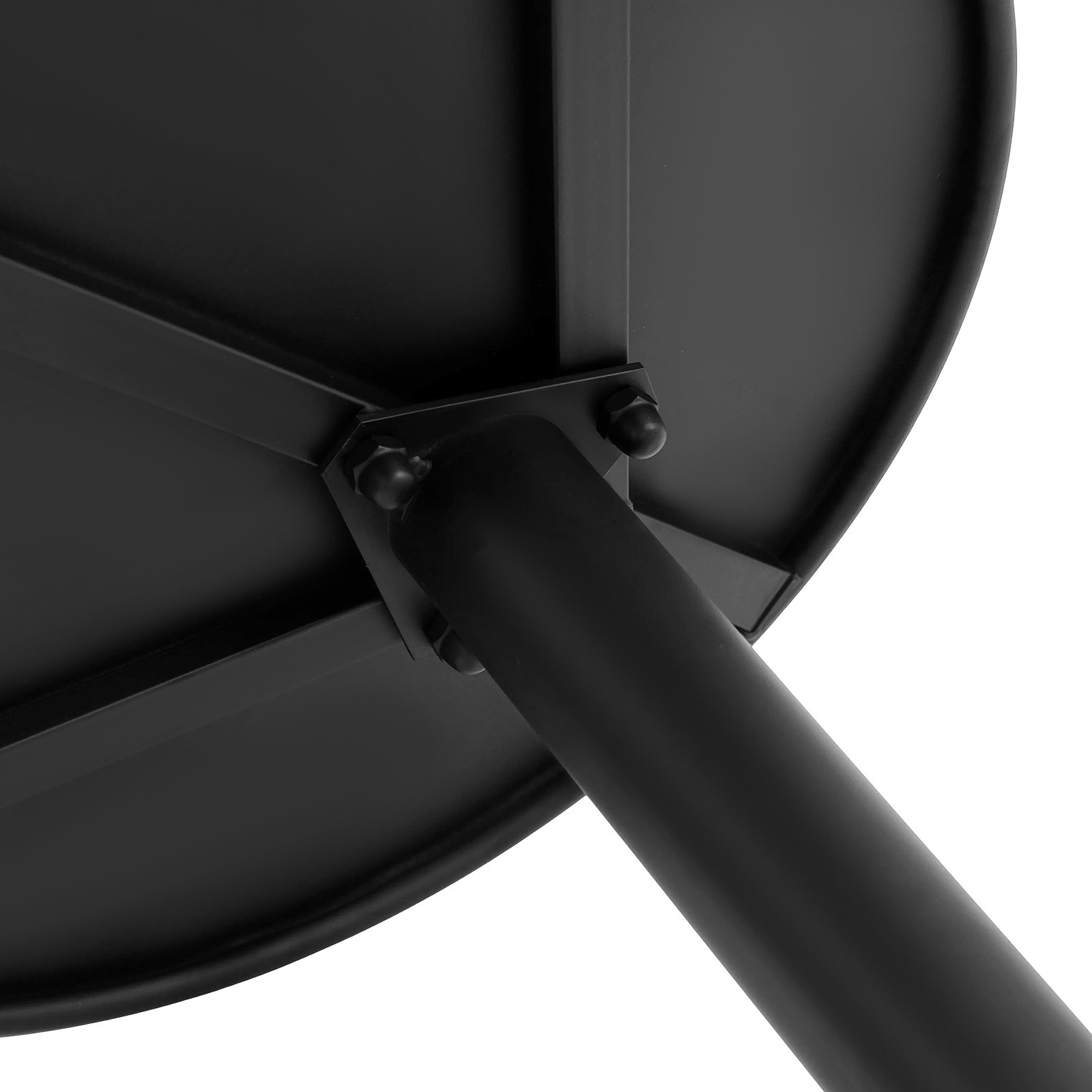 Black Round Side Table With Y-Shaped Base for Small Spaces and Modern Decor