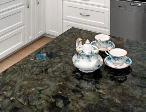 Lemurian Blue Labradorite Granite Countertop | Electric Blue Flash Natural Stone