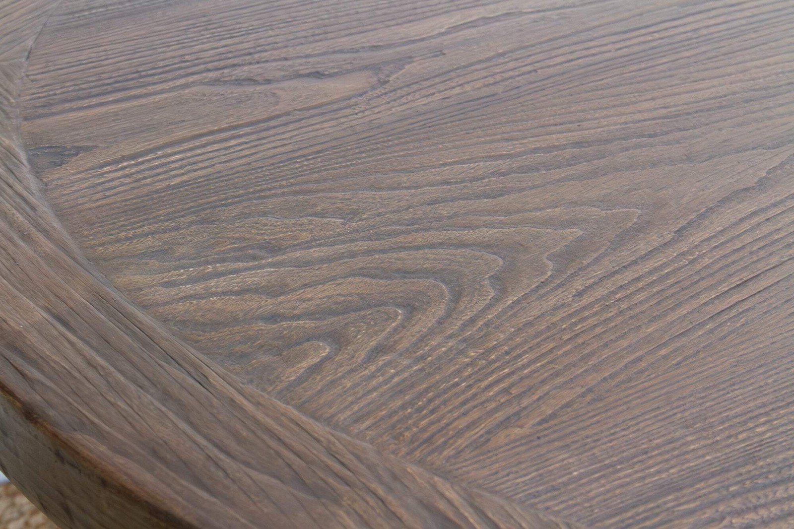 Large 60″ DM Rustic Elegant Reclaimed Elm Table, Natural Wood Farmhouse Table