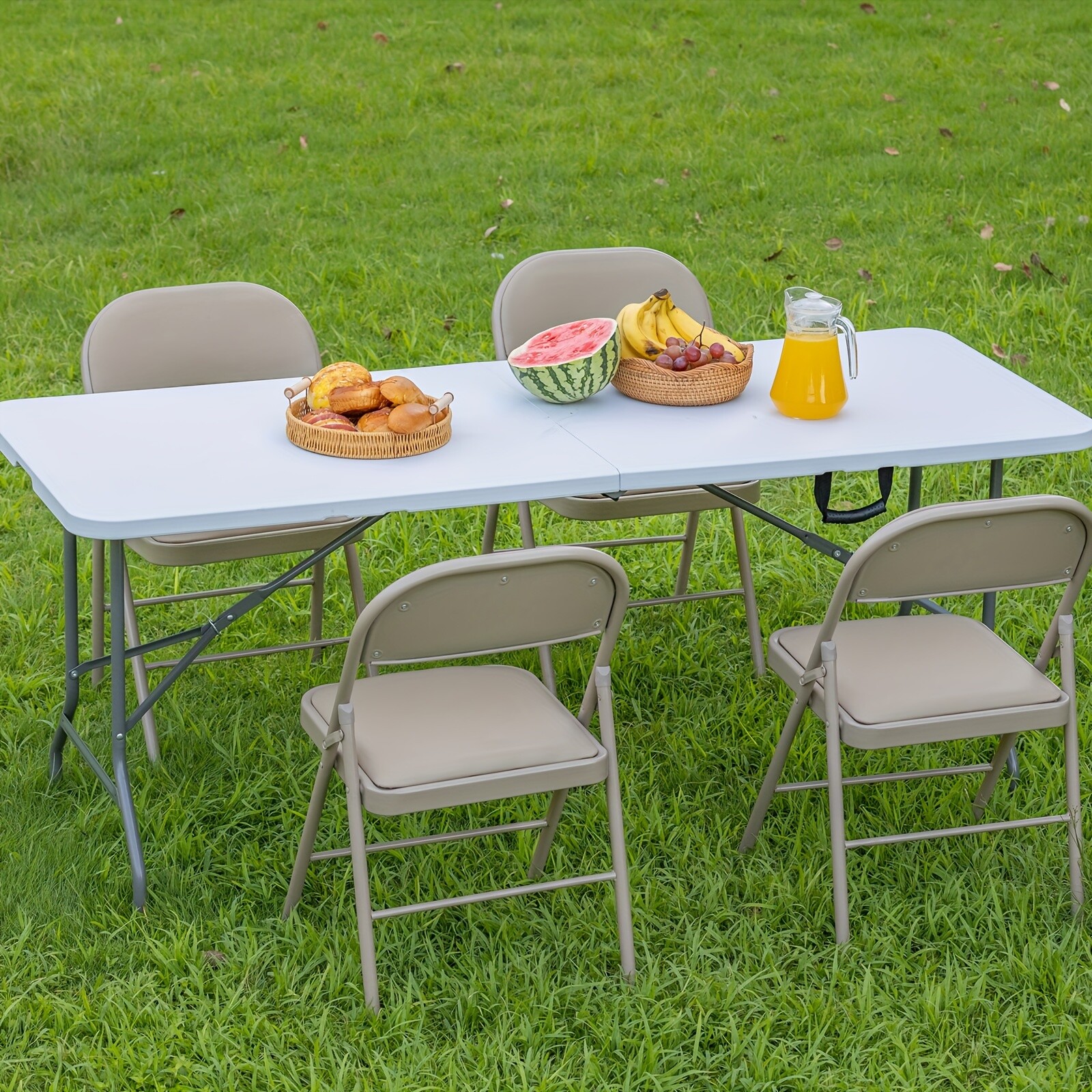 4/6/8FT Portable Foldable Outdoor Table Heavy Duty Camping Picnic Dining Table