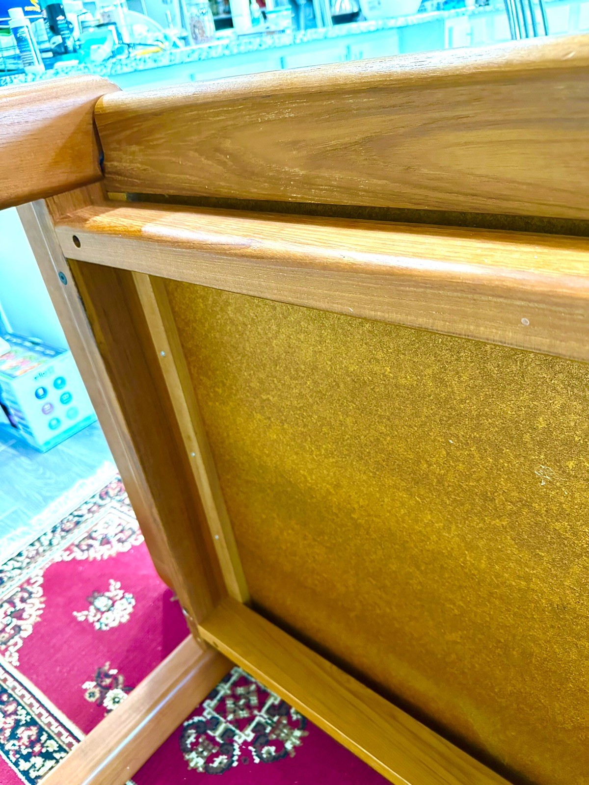 Mid Century Scandinavia Style Teak Wood Coffee Table With Slate Top