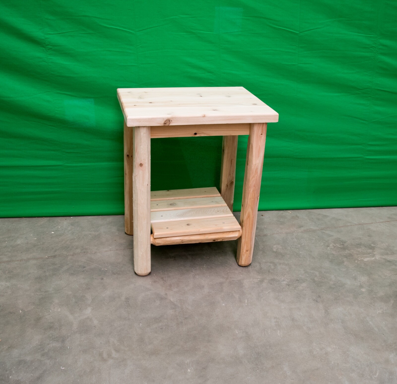 Northern White Cedar Log Sofa End Table – $259 – Free Shipping