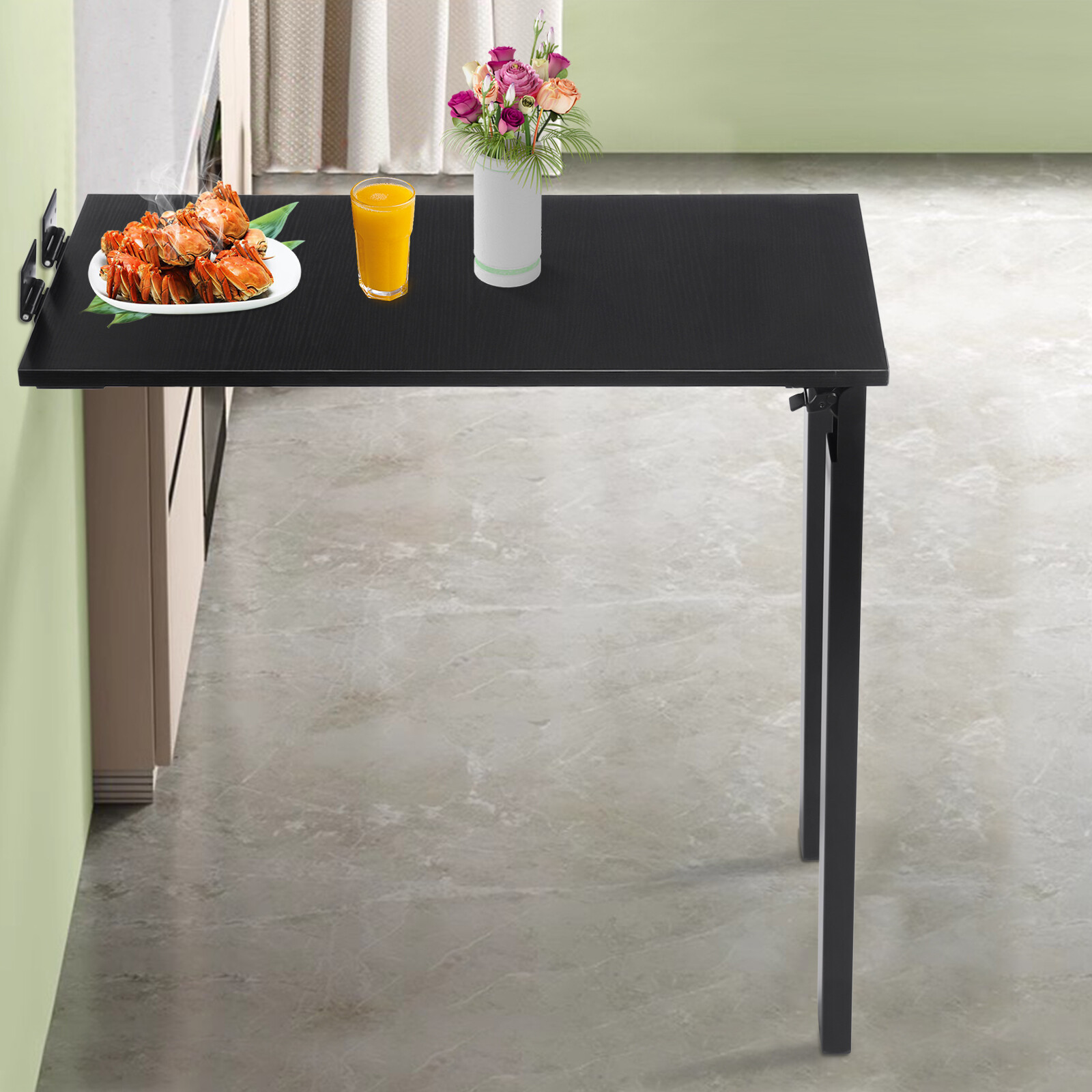 Wall Mounted Floating Folding Table Laptop Desk Home Office 29.52*15.75*29.1 in