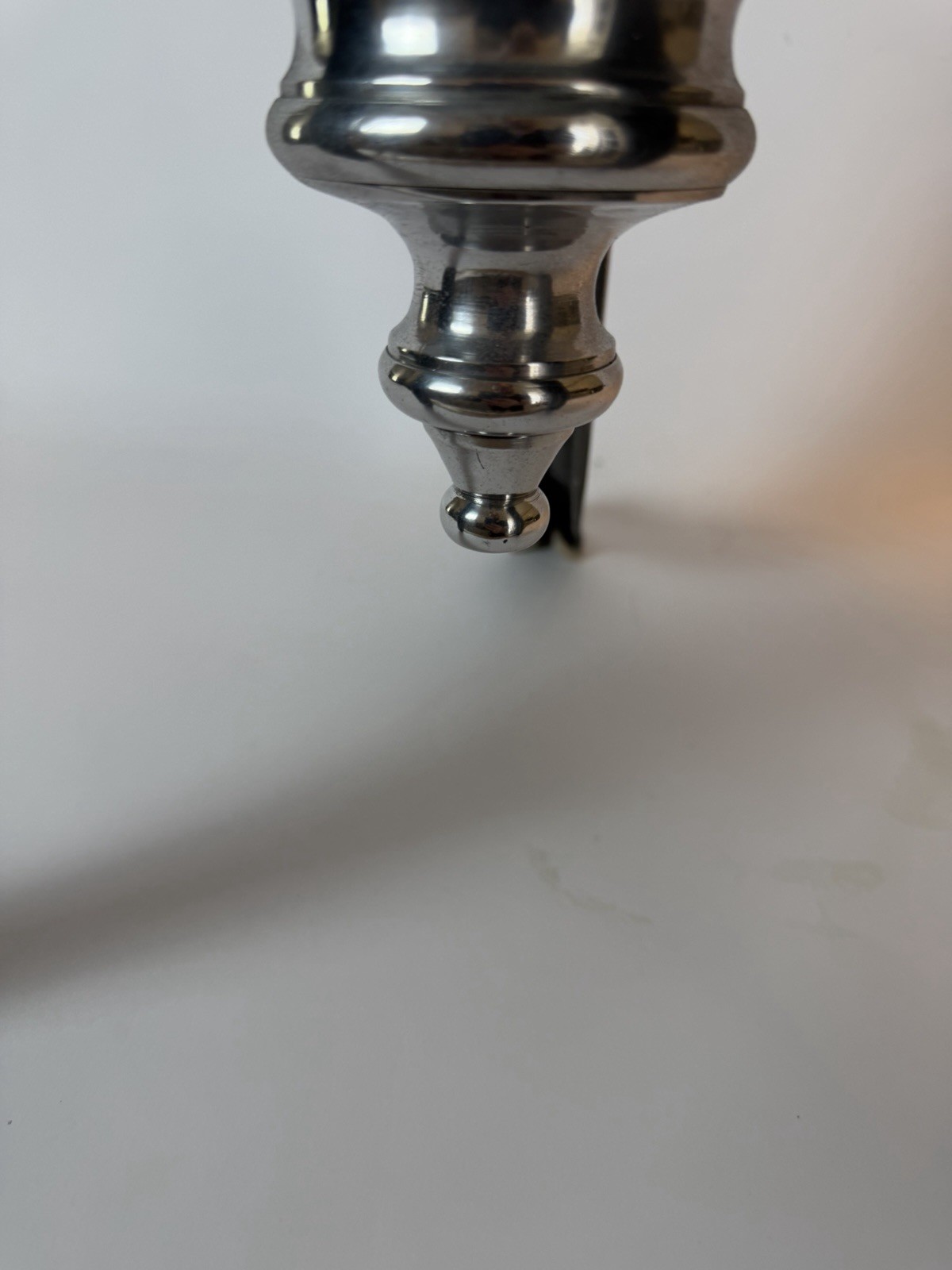 Pair Modern Sculptural Aluminum Pedestal End Tables Contemporary Designer