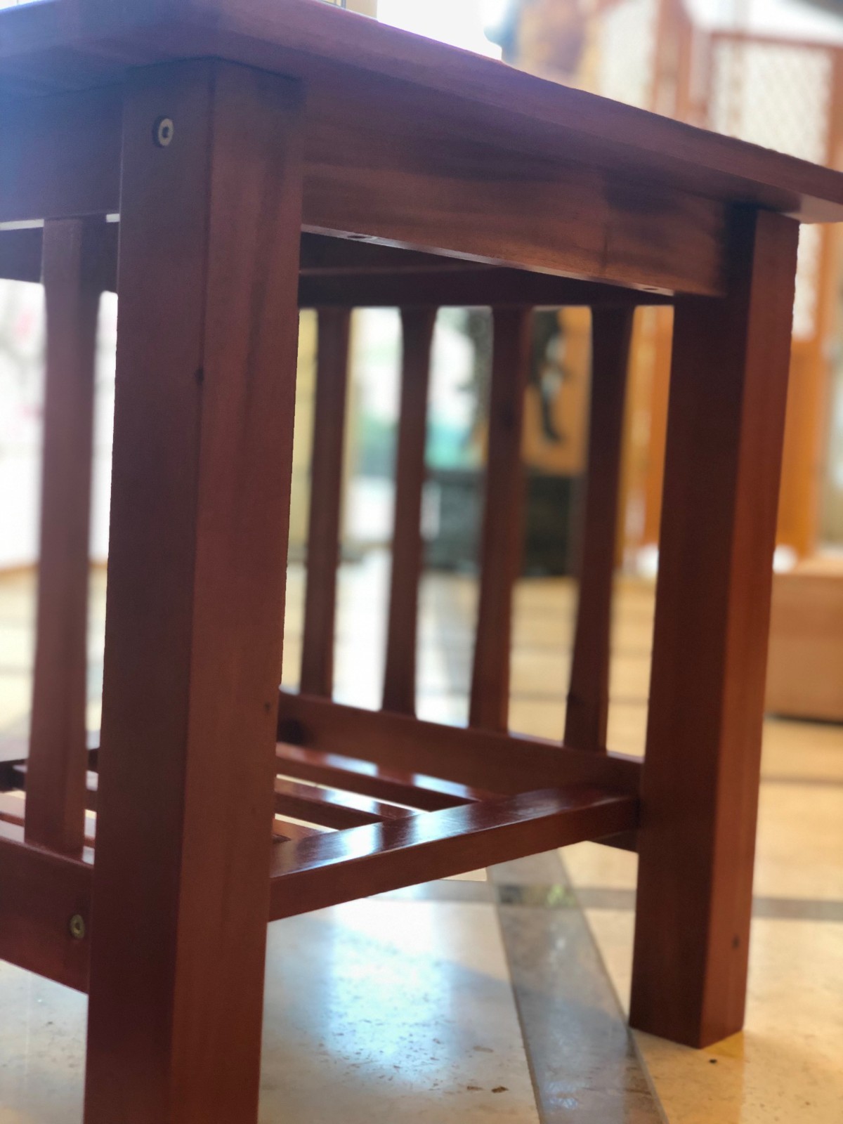 Solid Wood Hardwood End table 20.5″H (3 COLORS AVAILABLE)