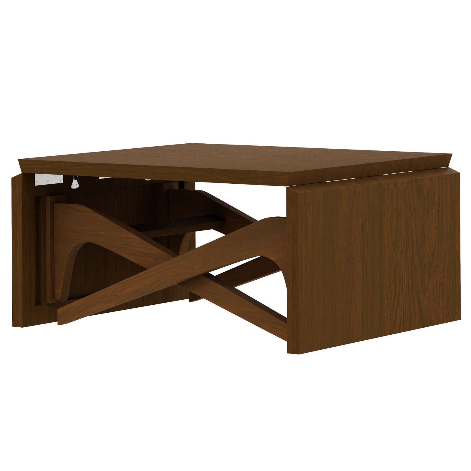 Transformer Coffee Table 2 in 1 Table Expandable Dining Table Natural Wood