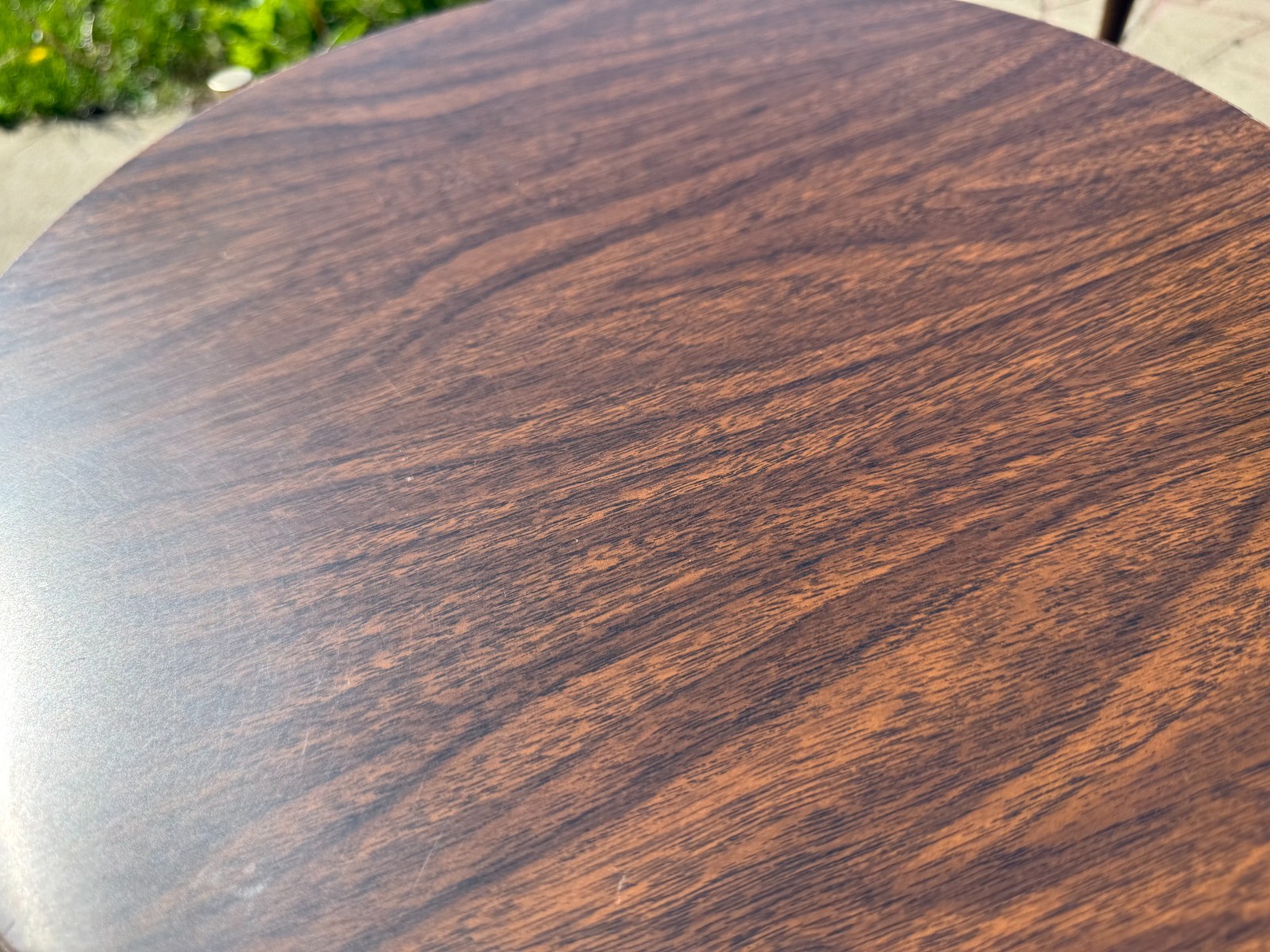Mid Century Walnut Stacking Round Side Tables – Set of 3 Nesting Tables VTG