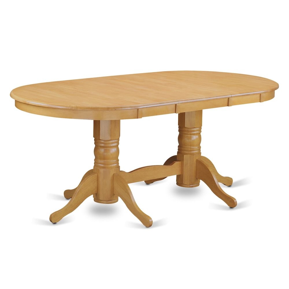 Vancouver rectangular round corner dining table with 17 in self …
