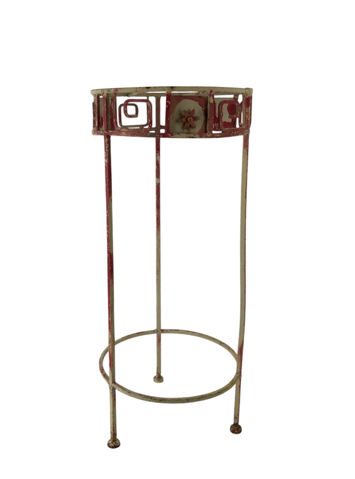 Round Patio Lightweight Metal Side Table Indoor/Outdoor Small 25 x 11 x 11″