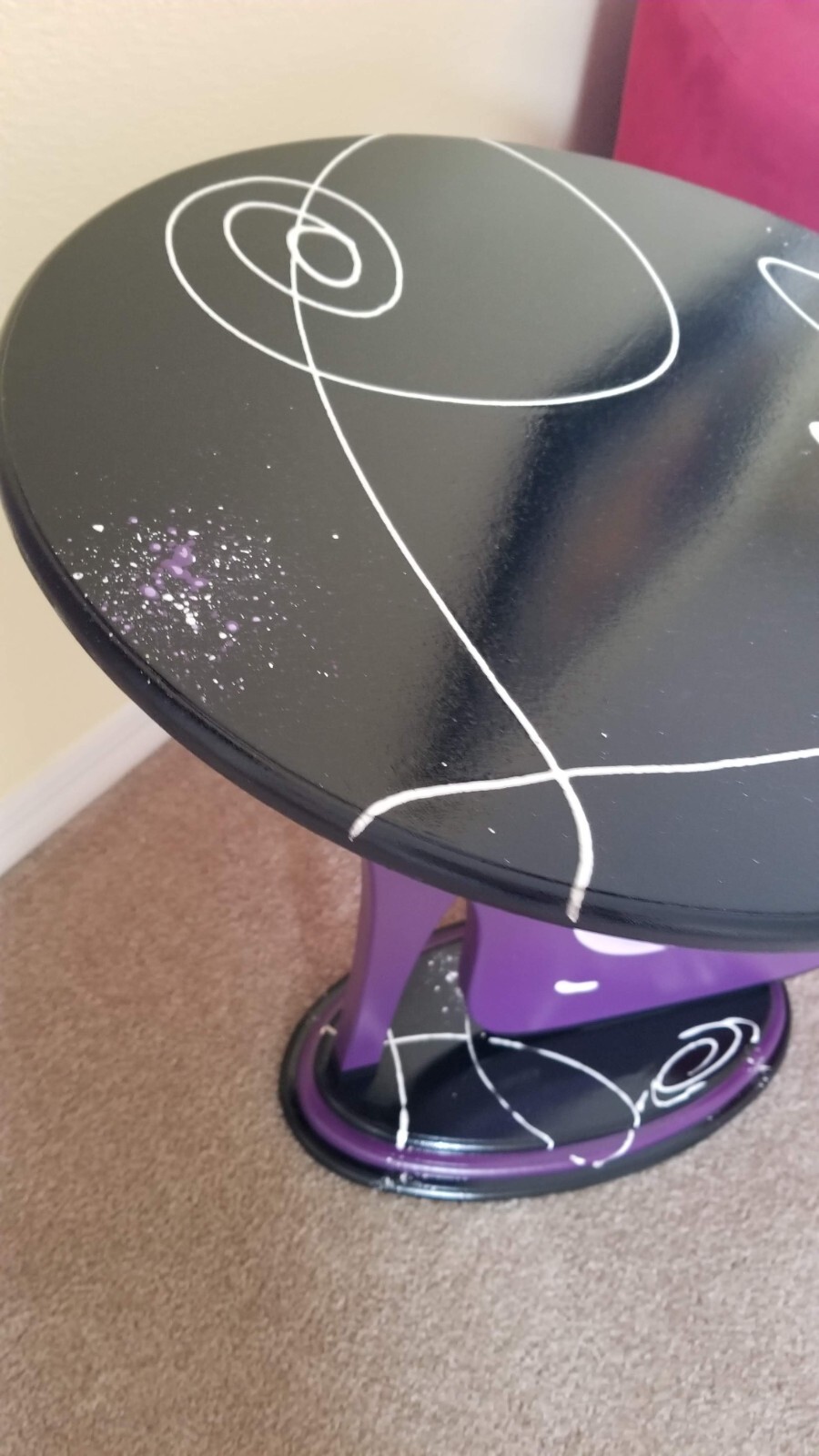 Purple Shoe Table, high heel table, unique shoe End Table, accent table by Art69